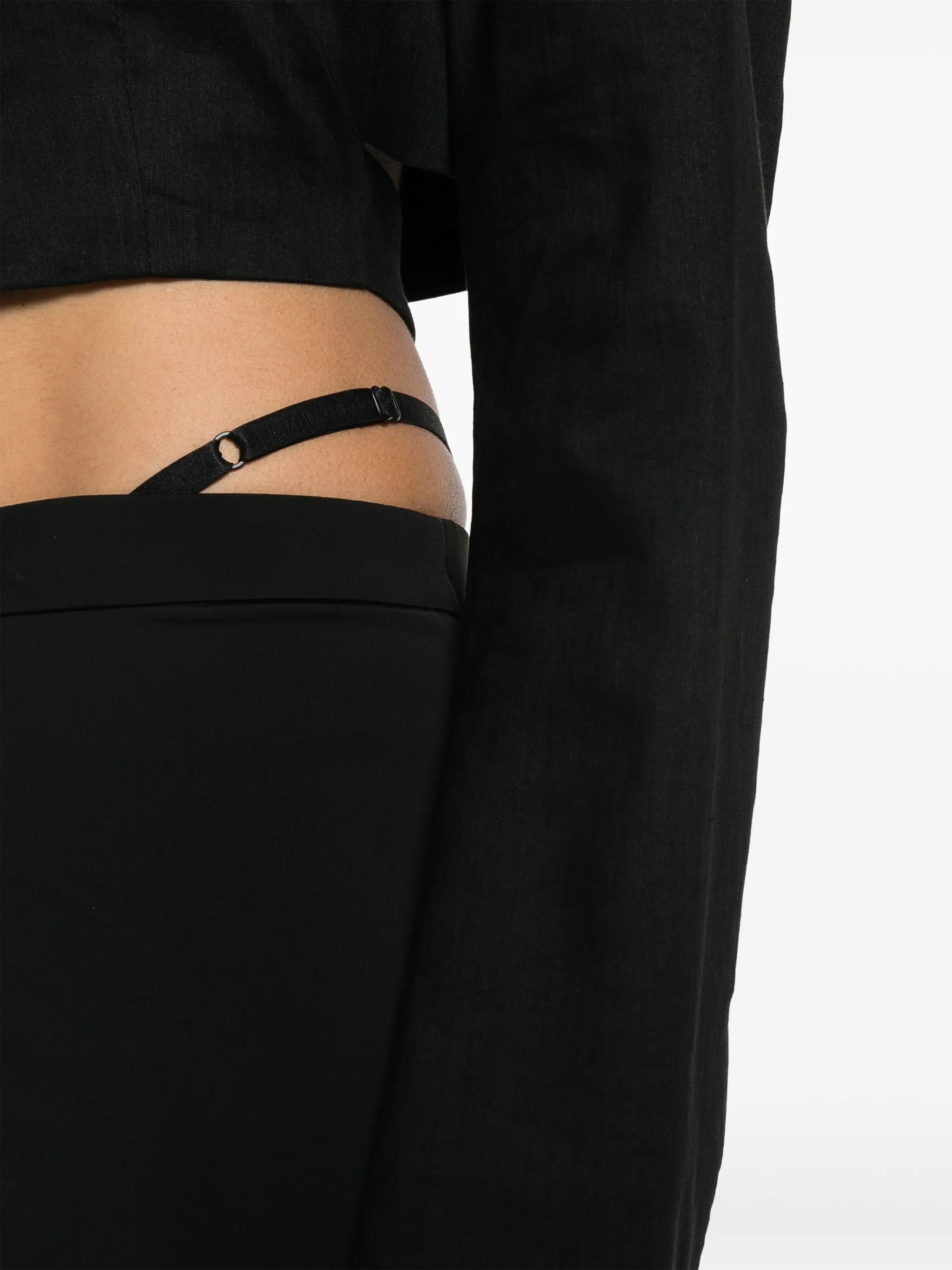 adjustable-strap pencil skirt