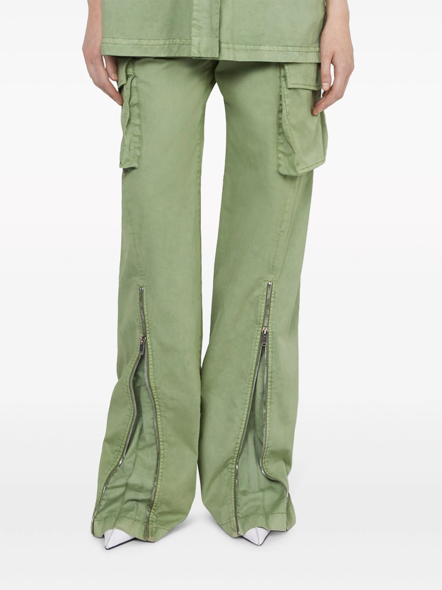 straight-leg cotton cargo pants