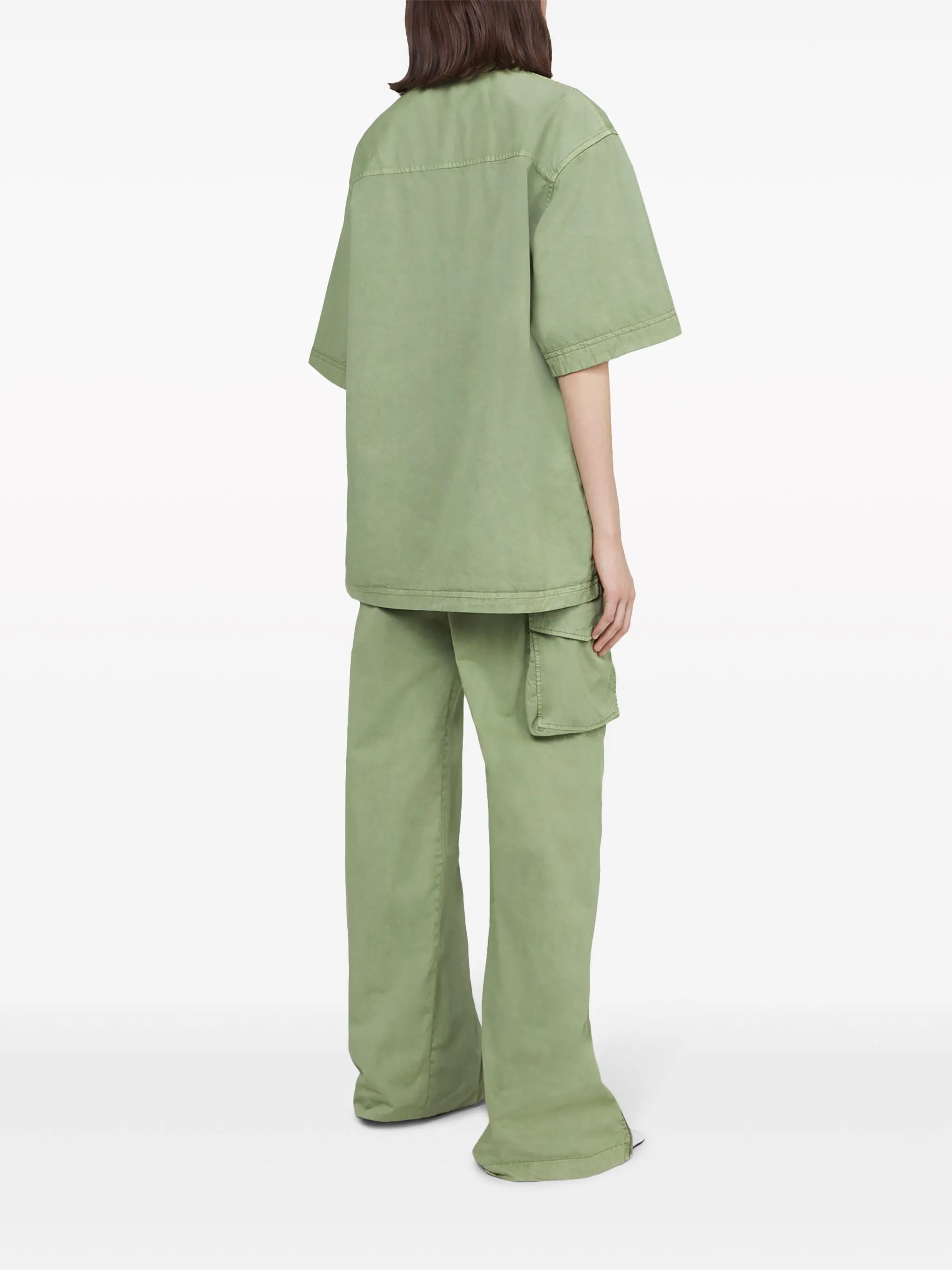 straight-leg cotton cargo pants