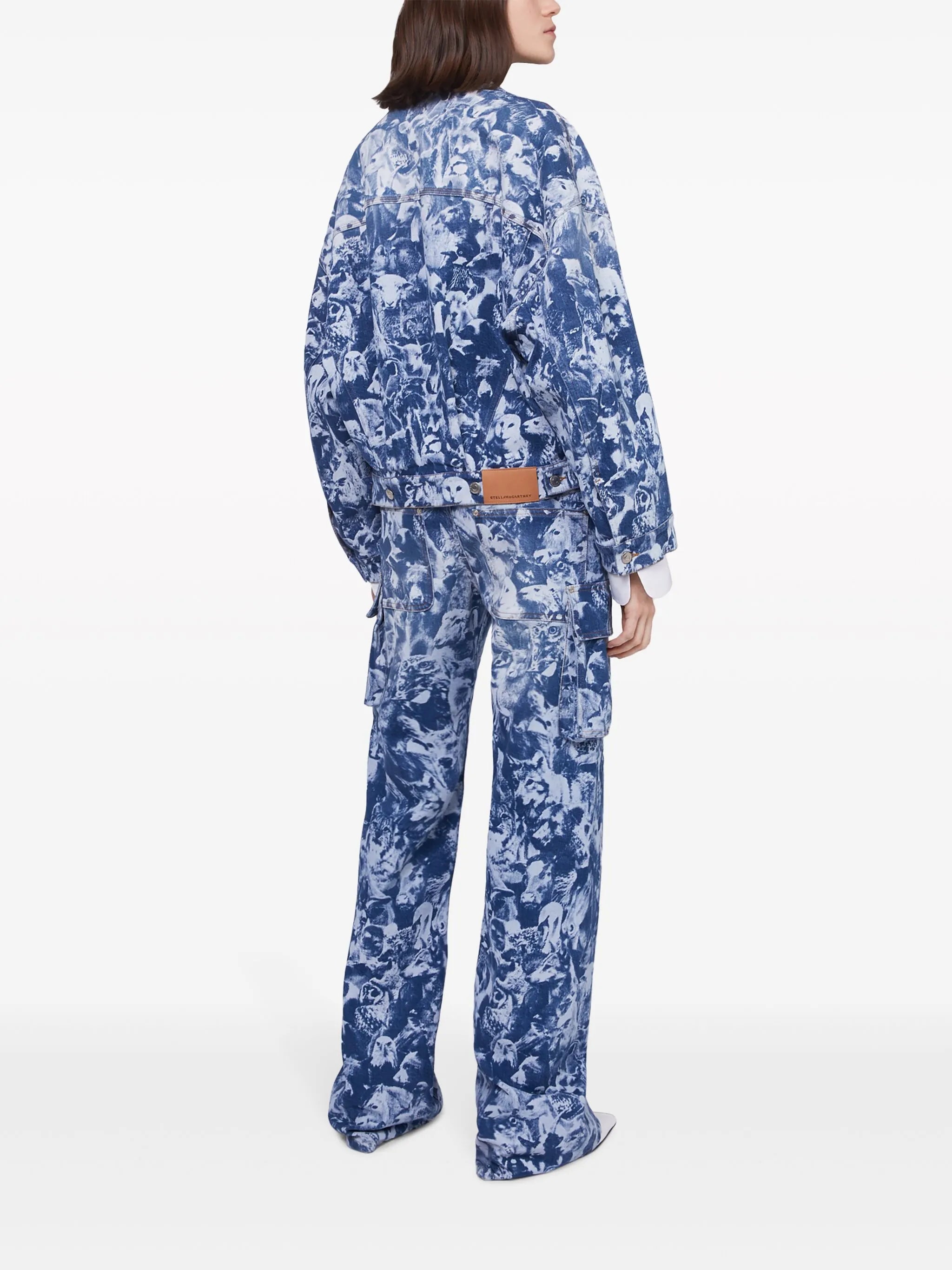 Animal Forest-print denim jacket