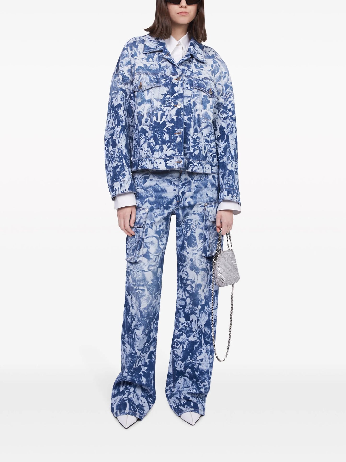 Animal Forest-print denim jacket
