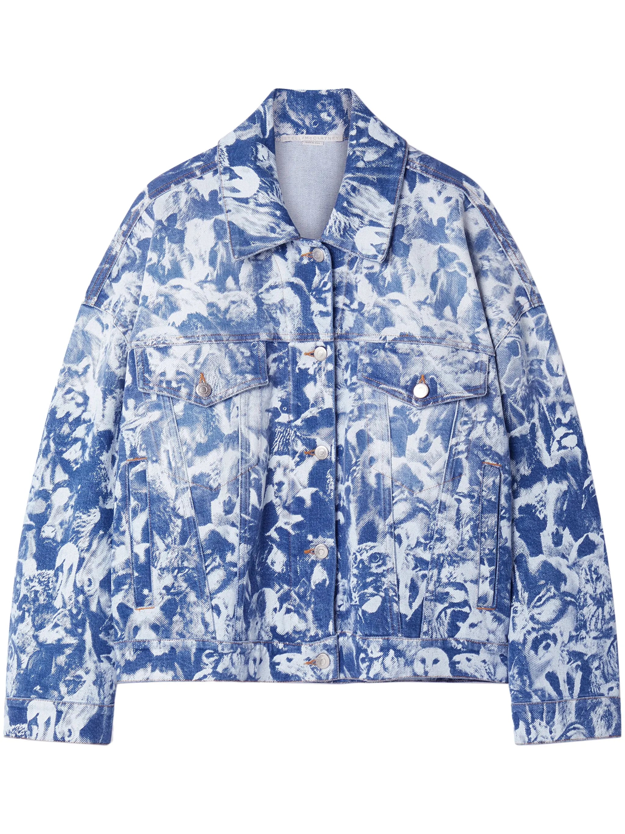 Animal Forest-print denim jacket
