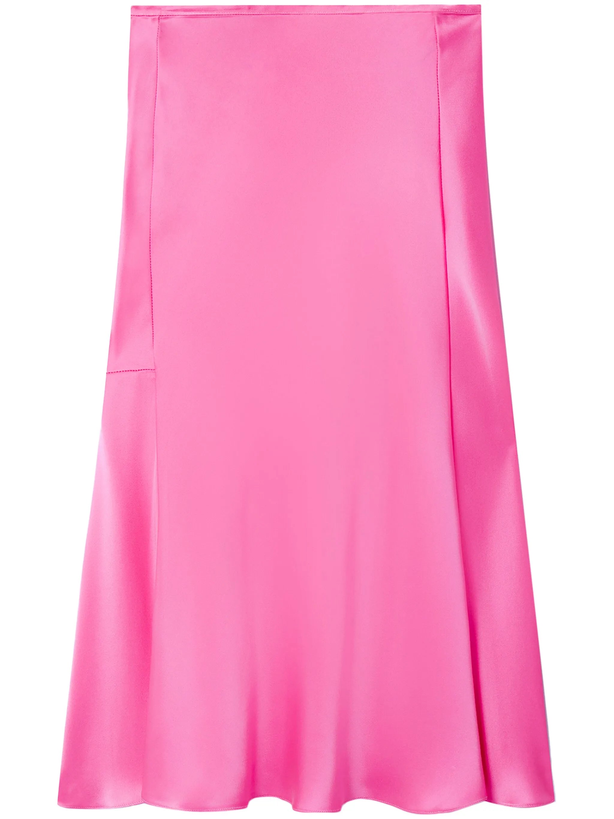 double-satin bias midi skirt