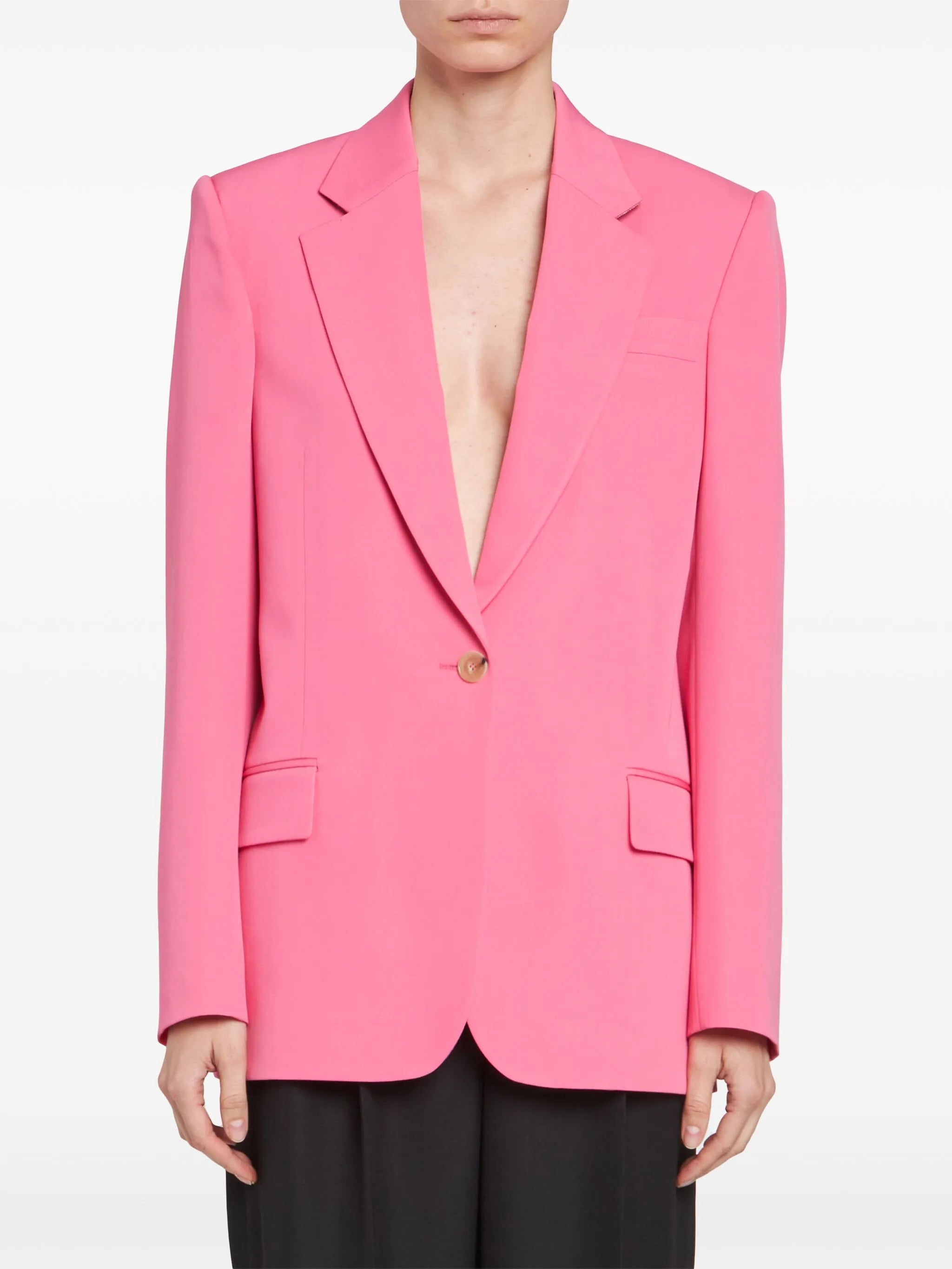 single-breasted wool blazer