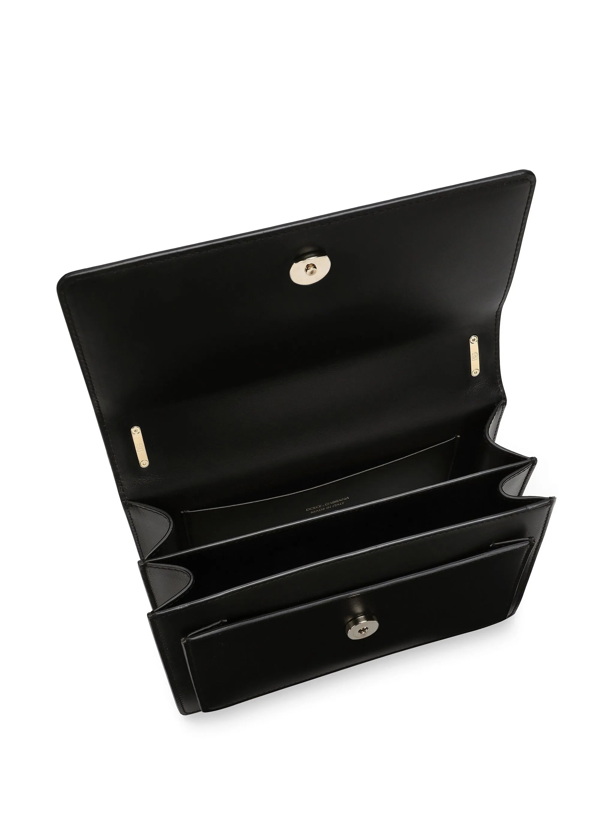 logo-plaque leather crossbody bag