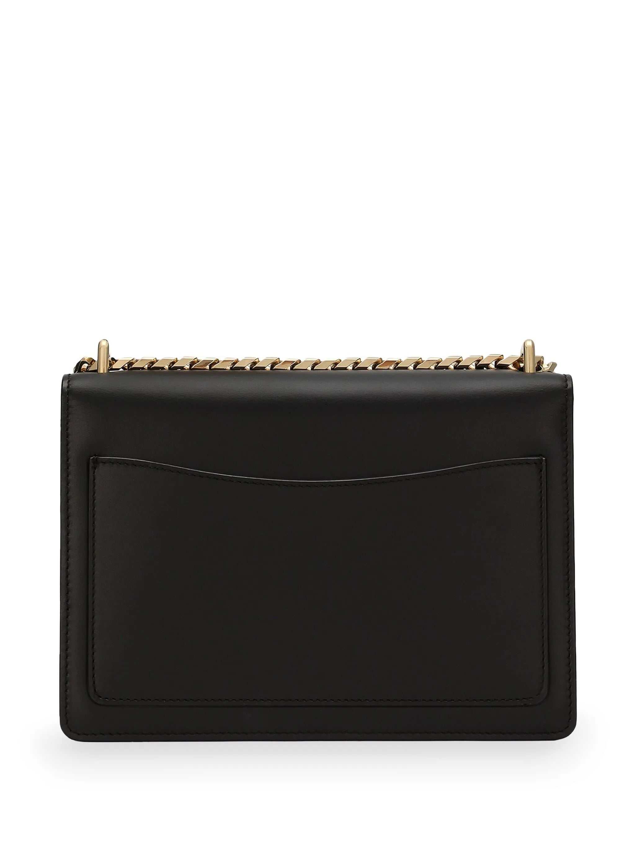 logo-plaque leather crossbody bag