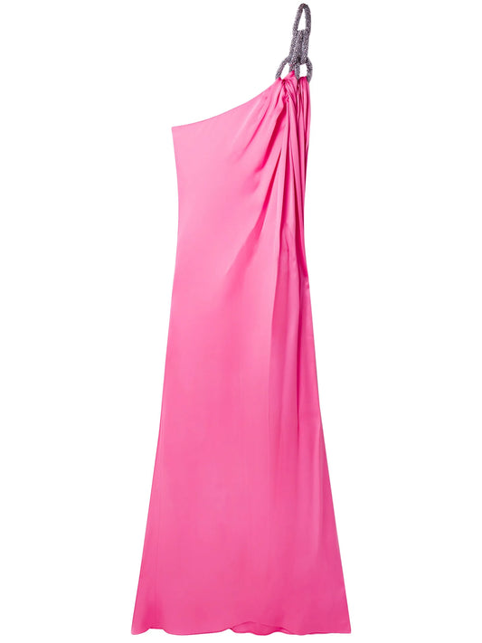 Falabella crystal-embellished satin gown