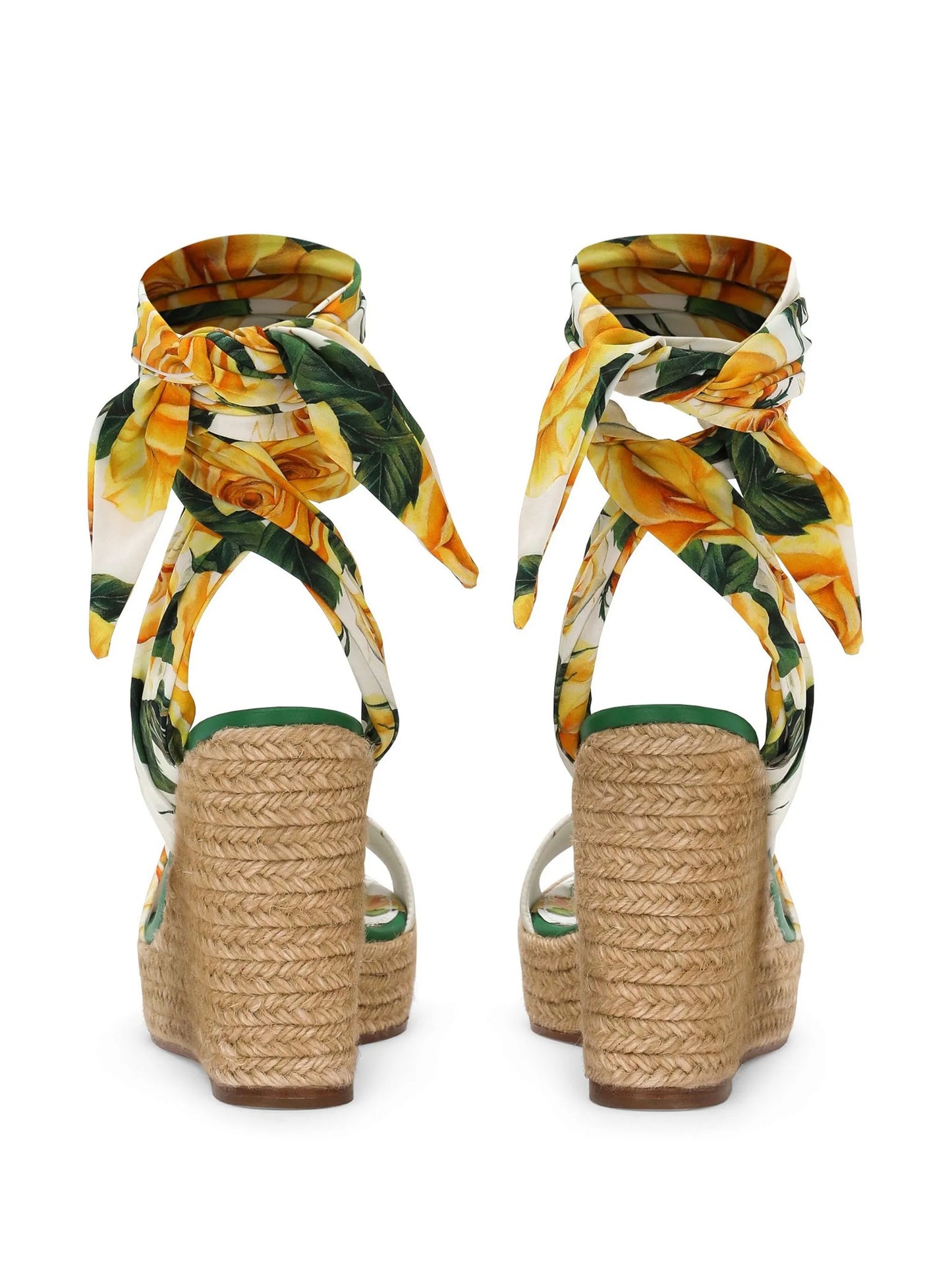 floral-print wedge sandals