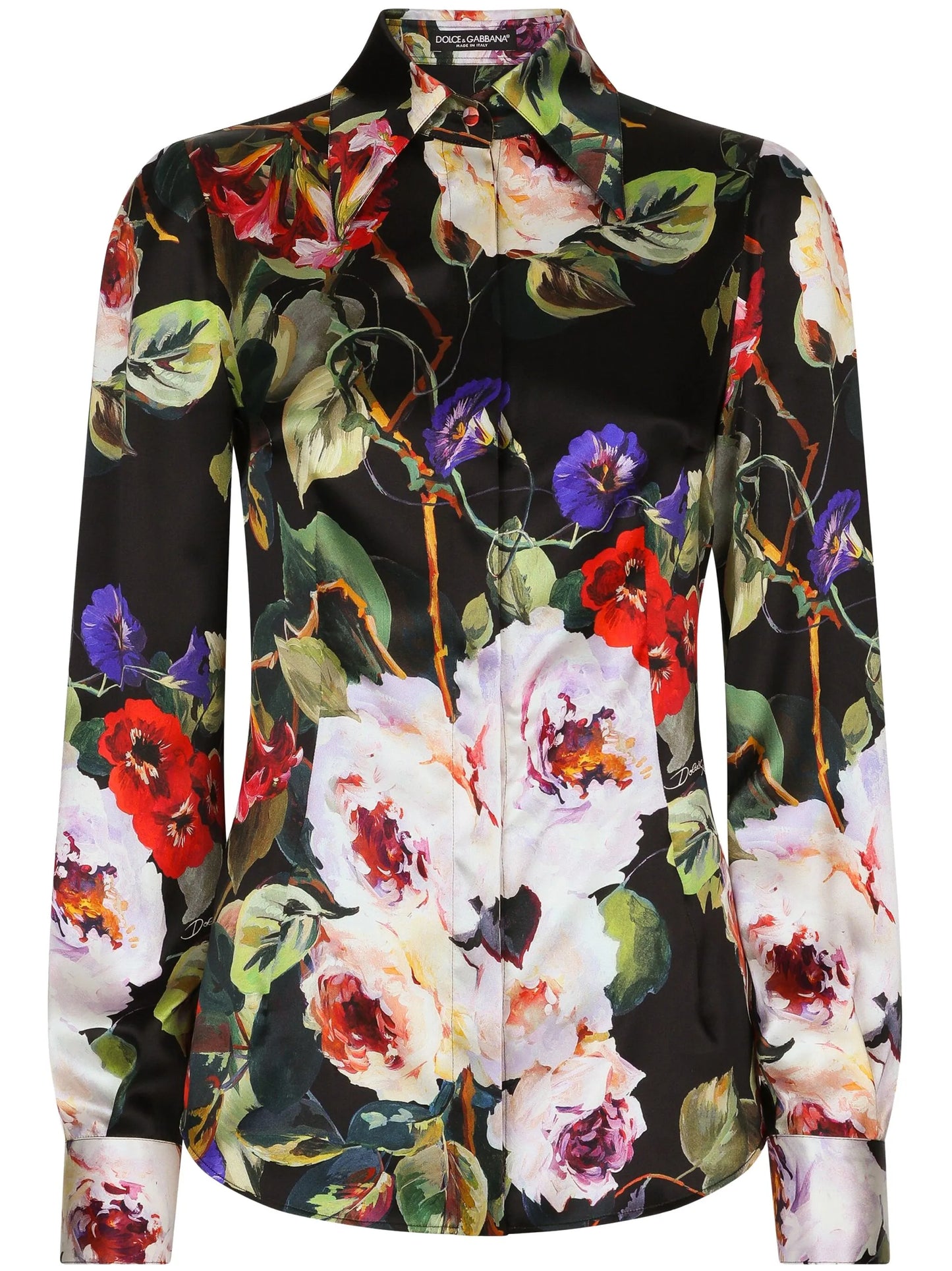 floral-print long-sleeve shirt