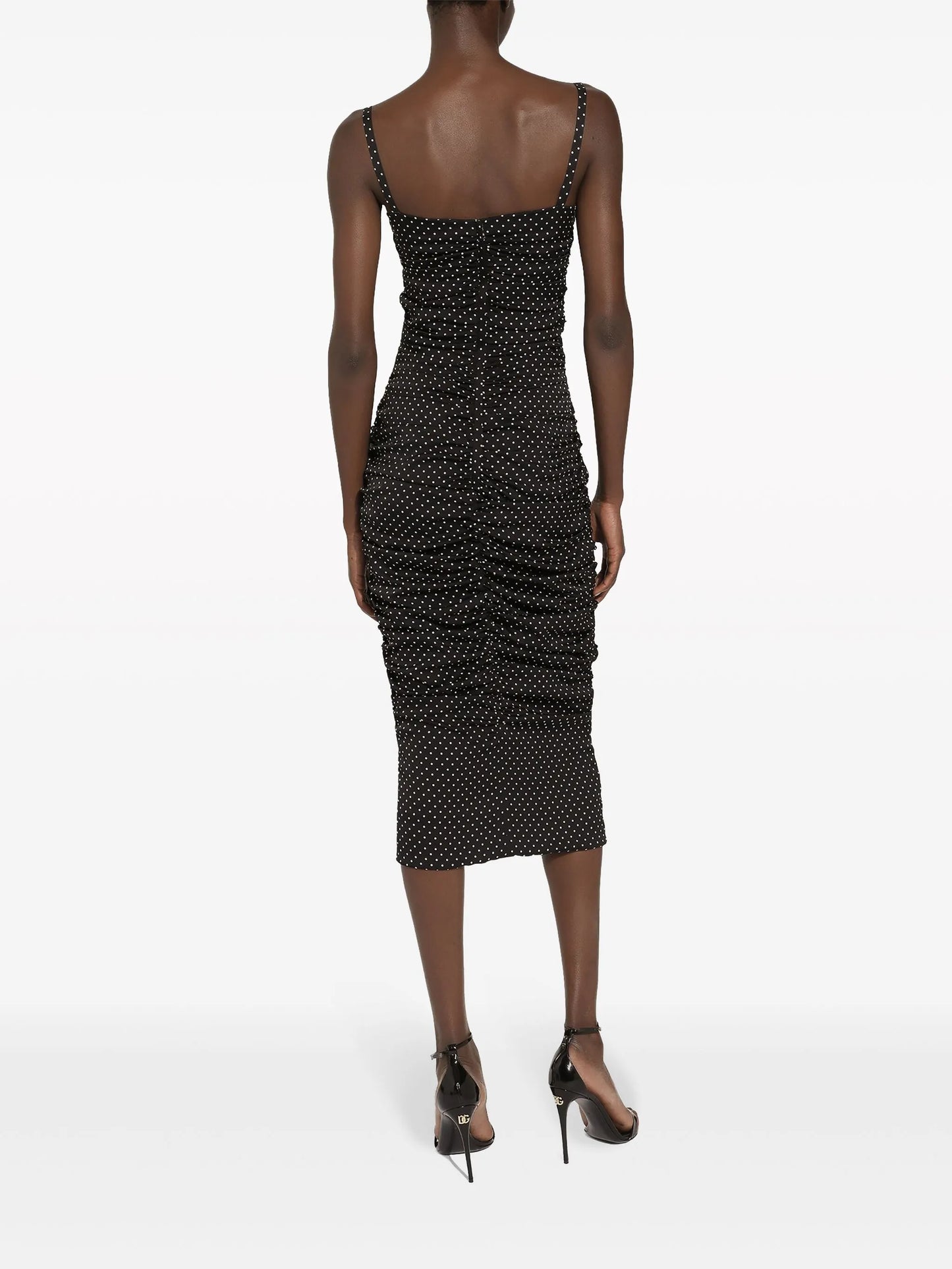 polka dot-print midi dress