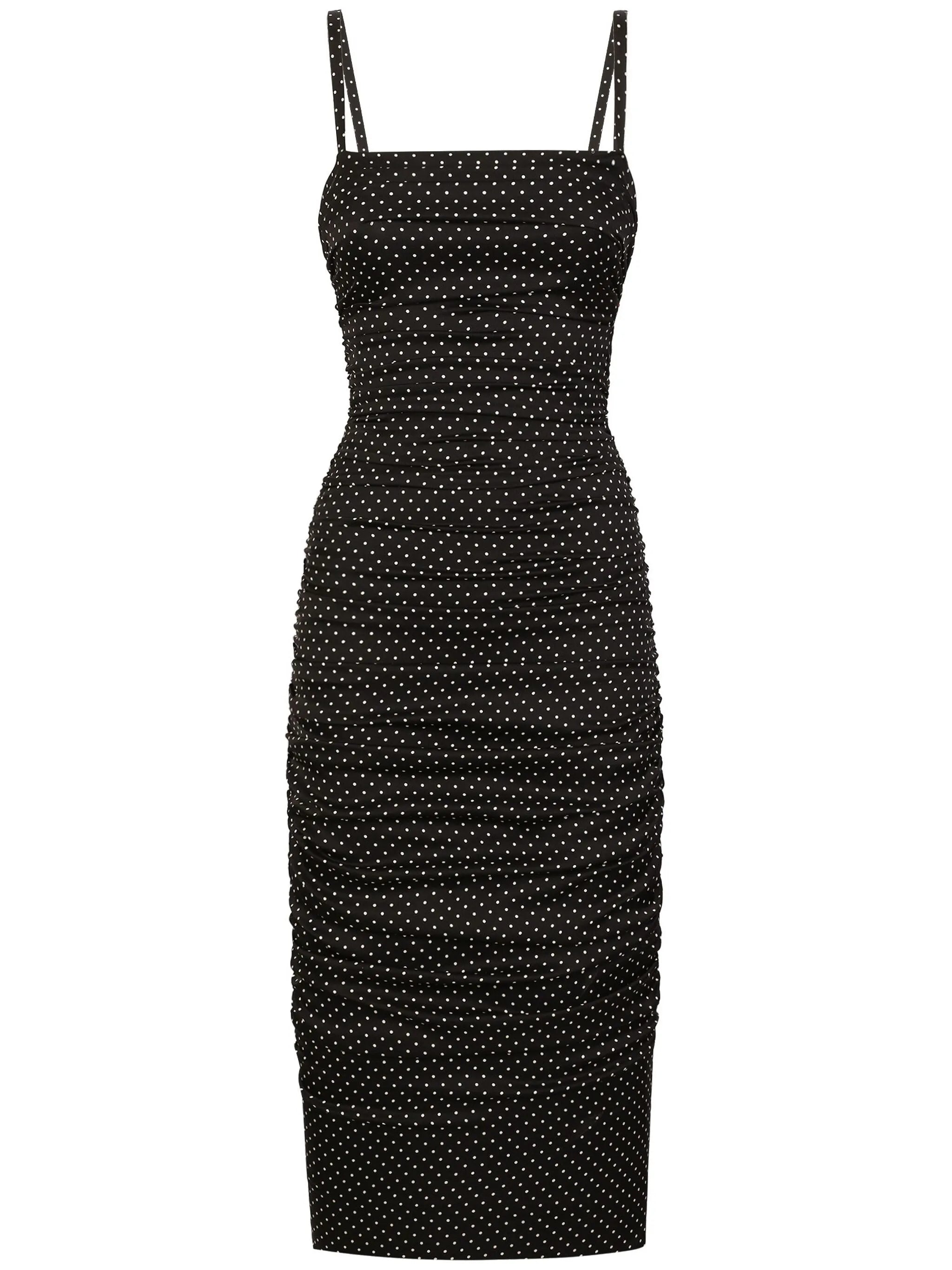 polka dot-print midi dress