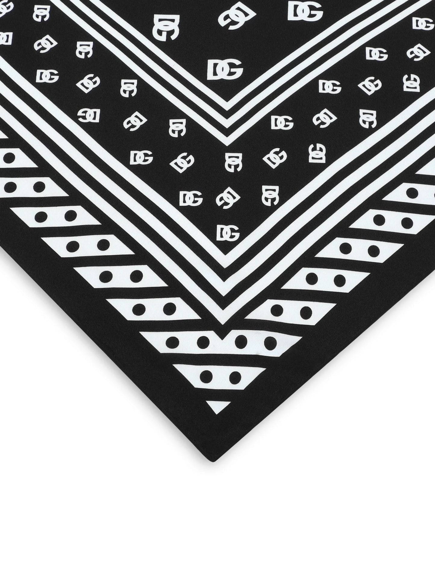 logo-print silk scarf