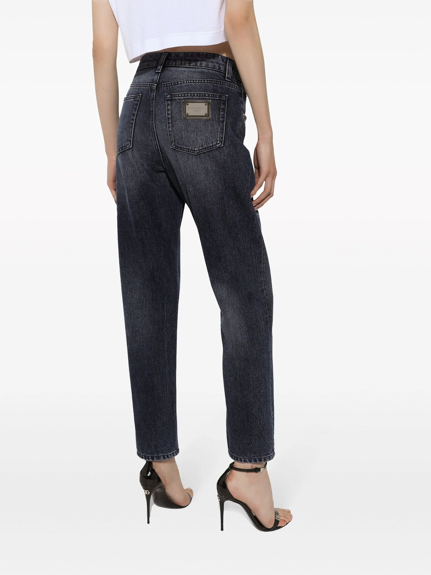 mid-rise boyfriend jeans