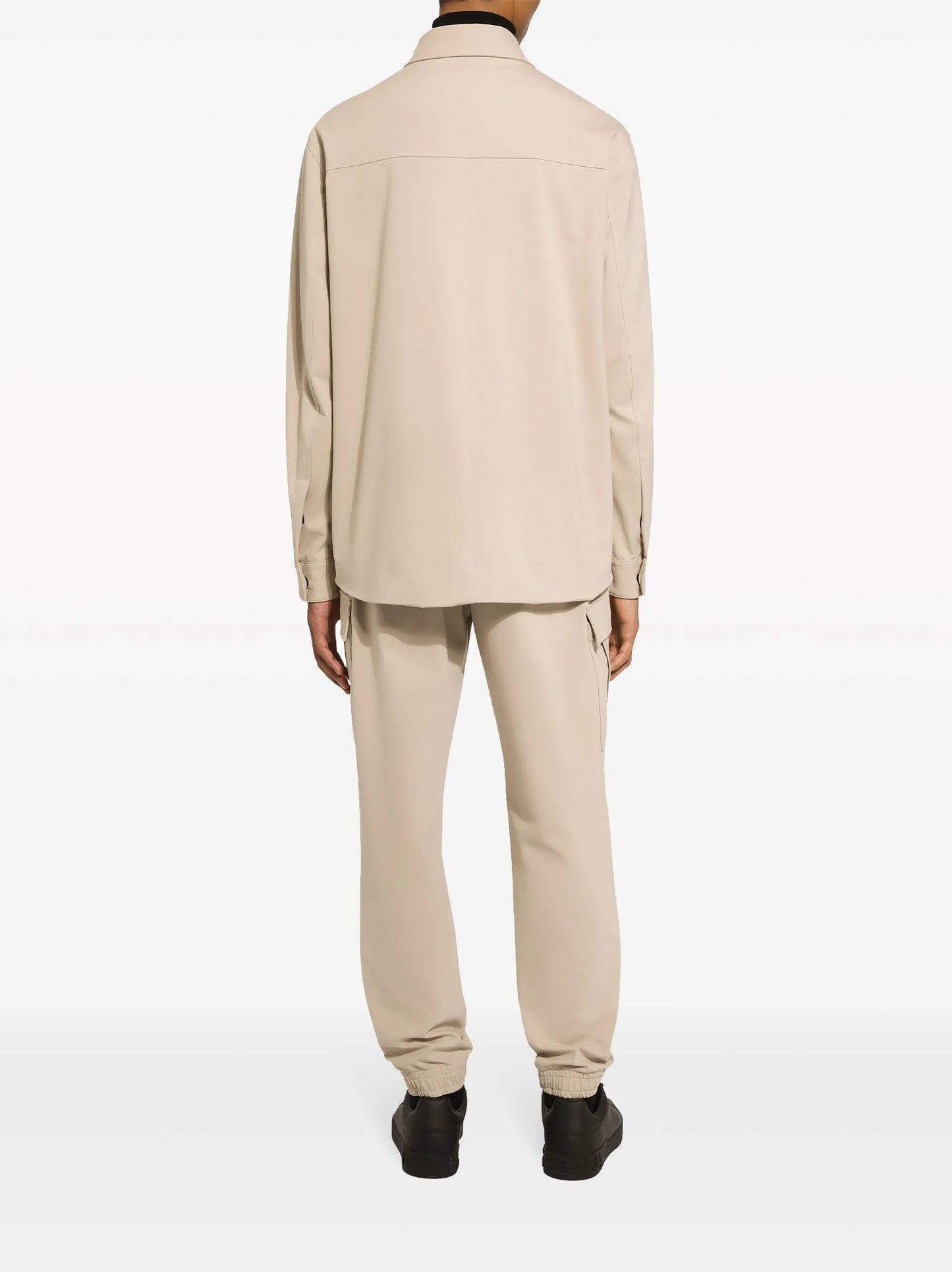 logo-appliqué shirt jacket