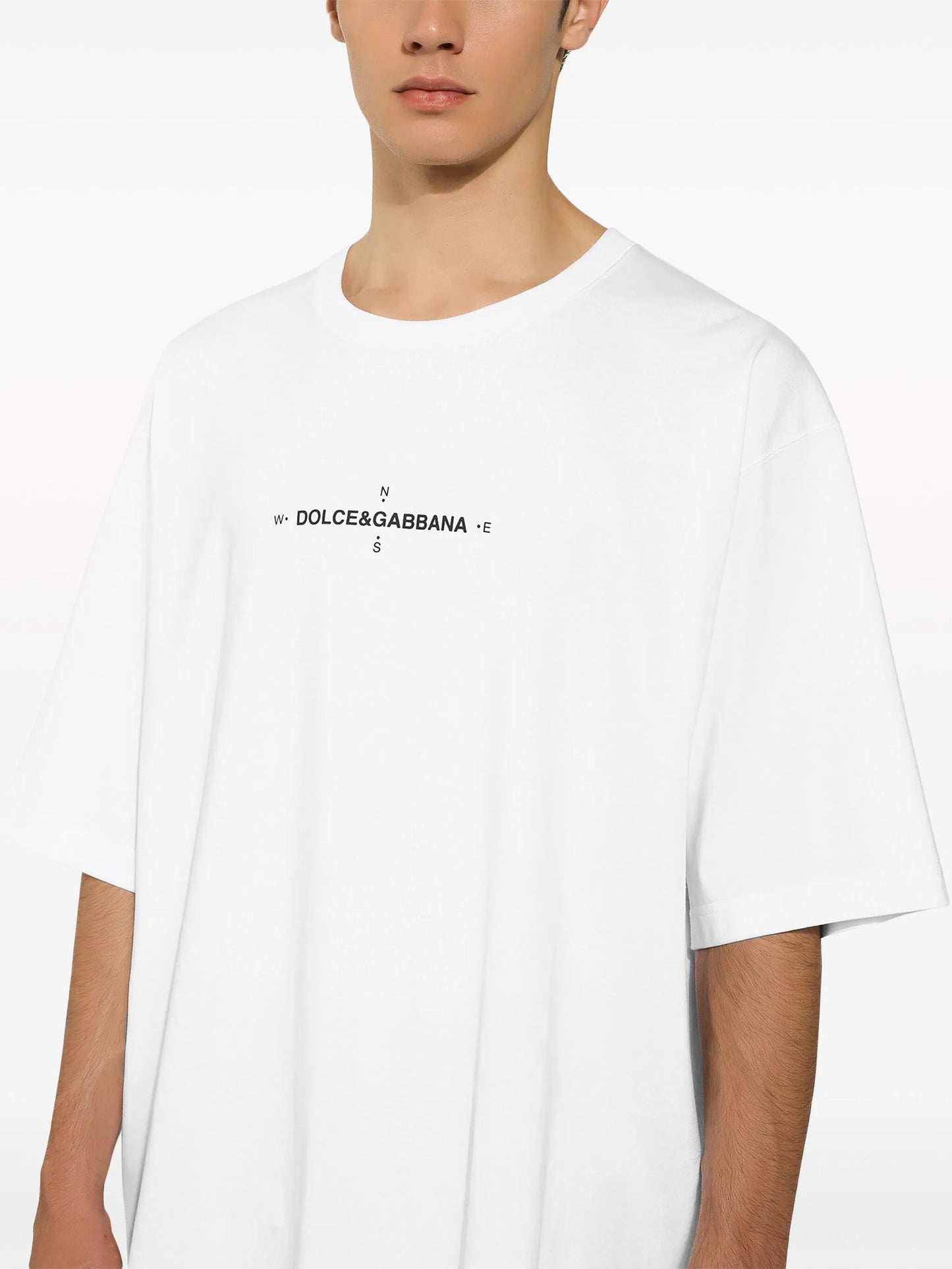 Marina-print cotton T-shirt