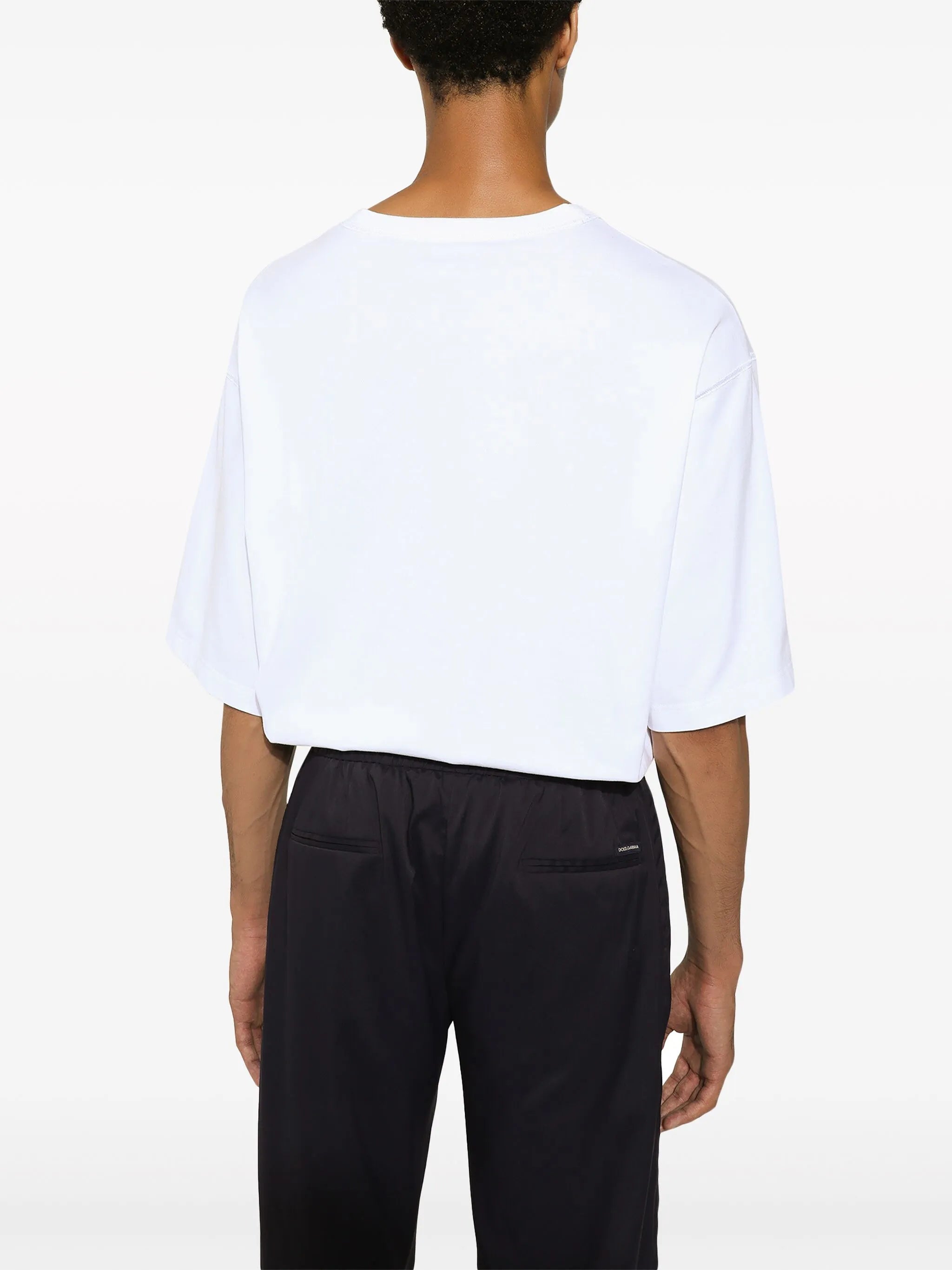 Marina-print cotton T-shirt