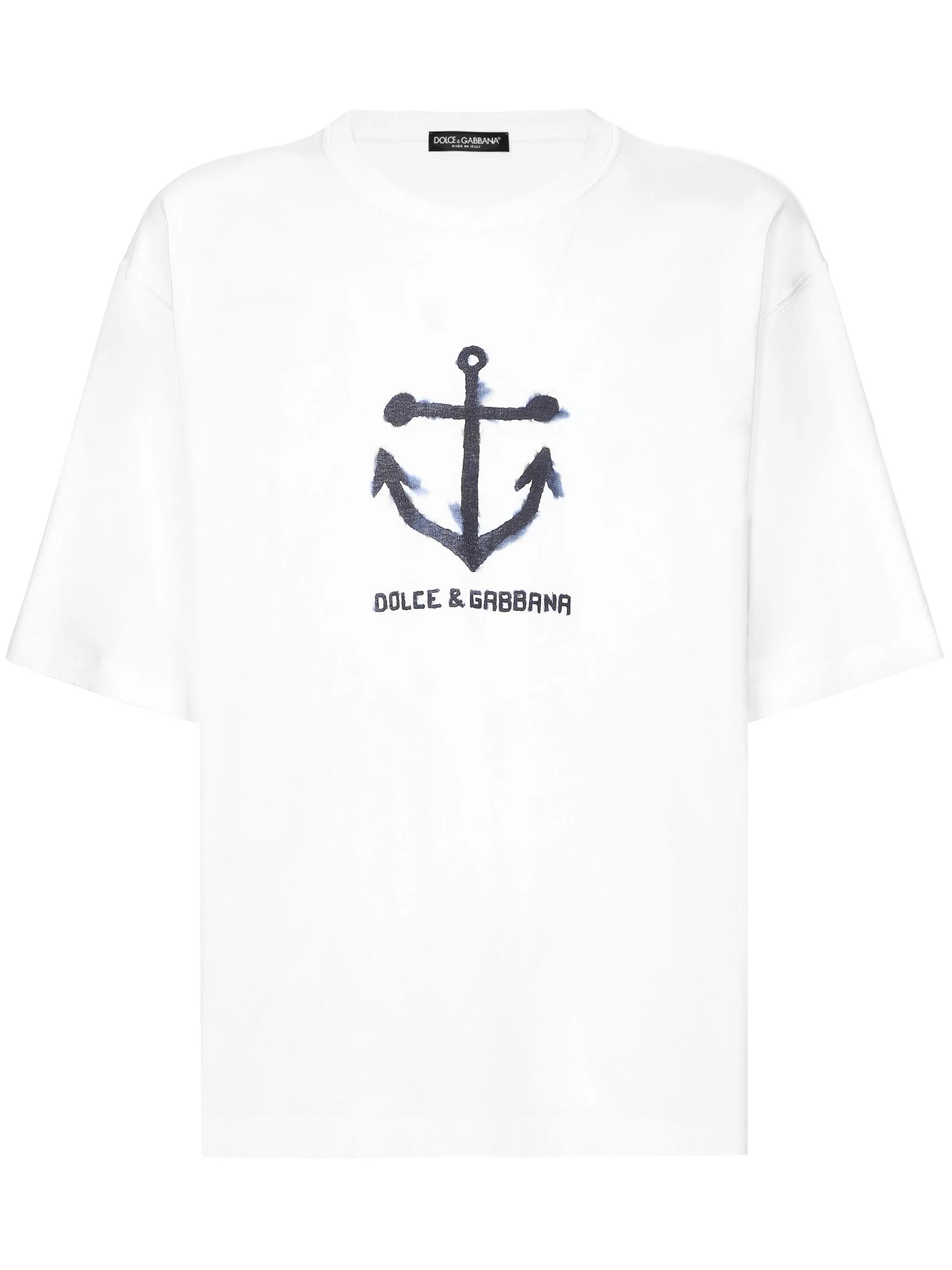 Marina-print cotton T-shirt