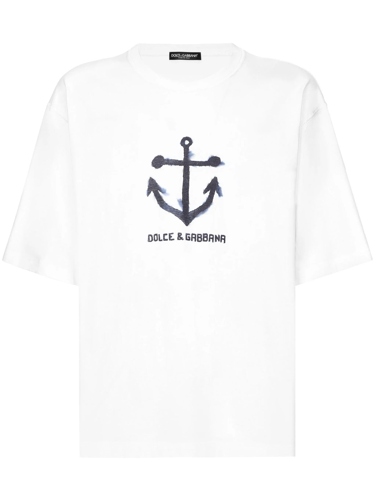 Marina-print cotton T-shirt