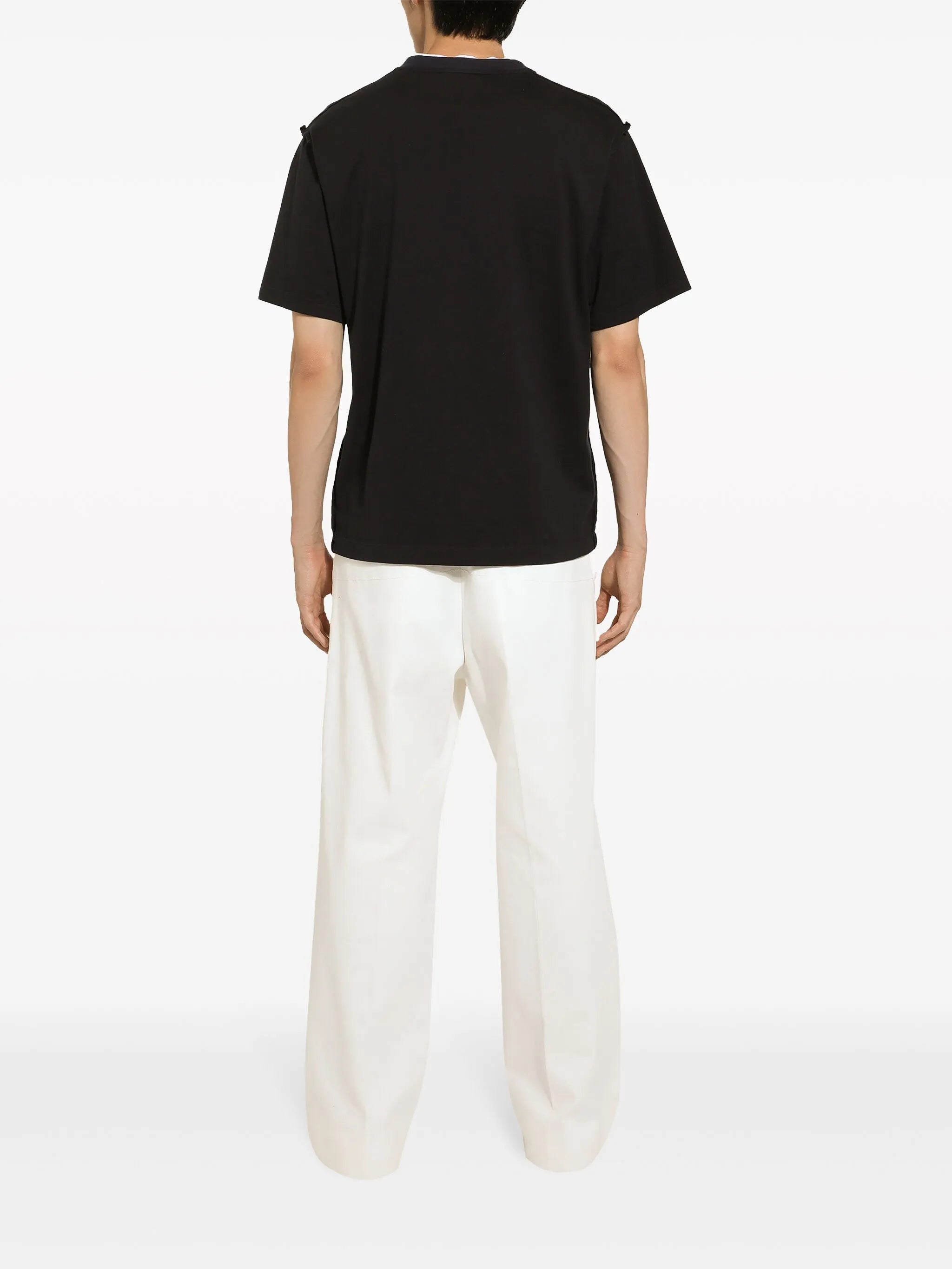 Marina-print cotton T-shirt