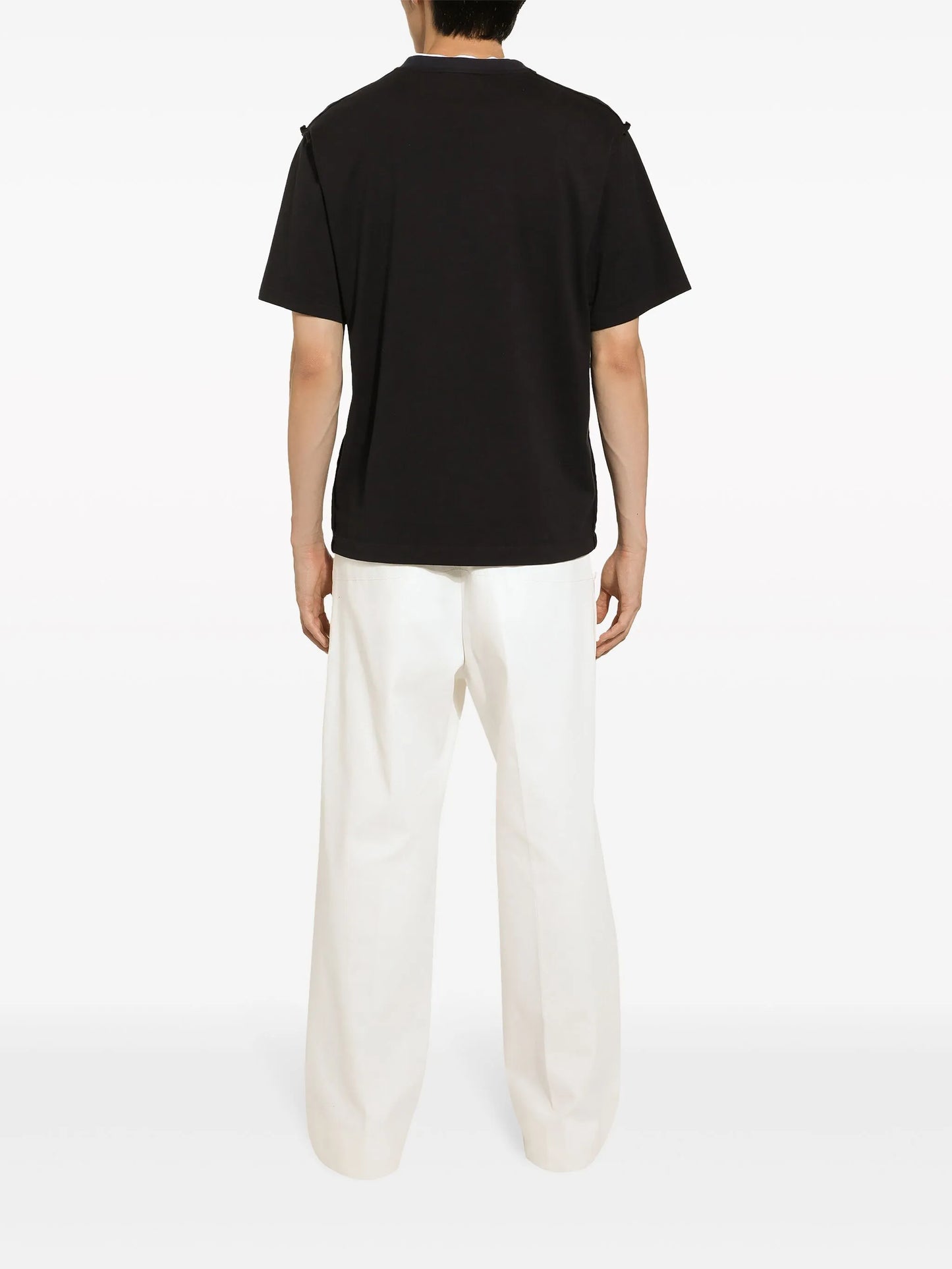 Marina-print cotton T-shirt