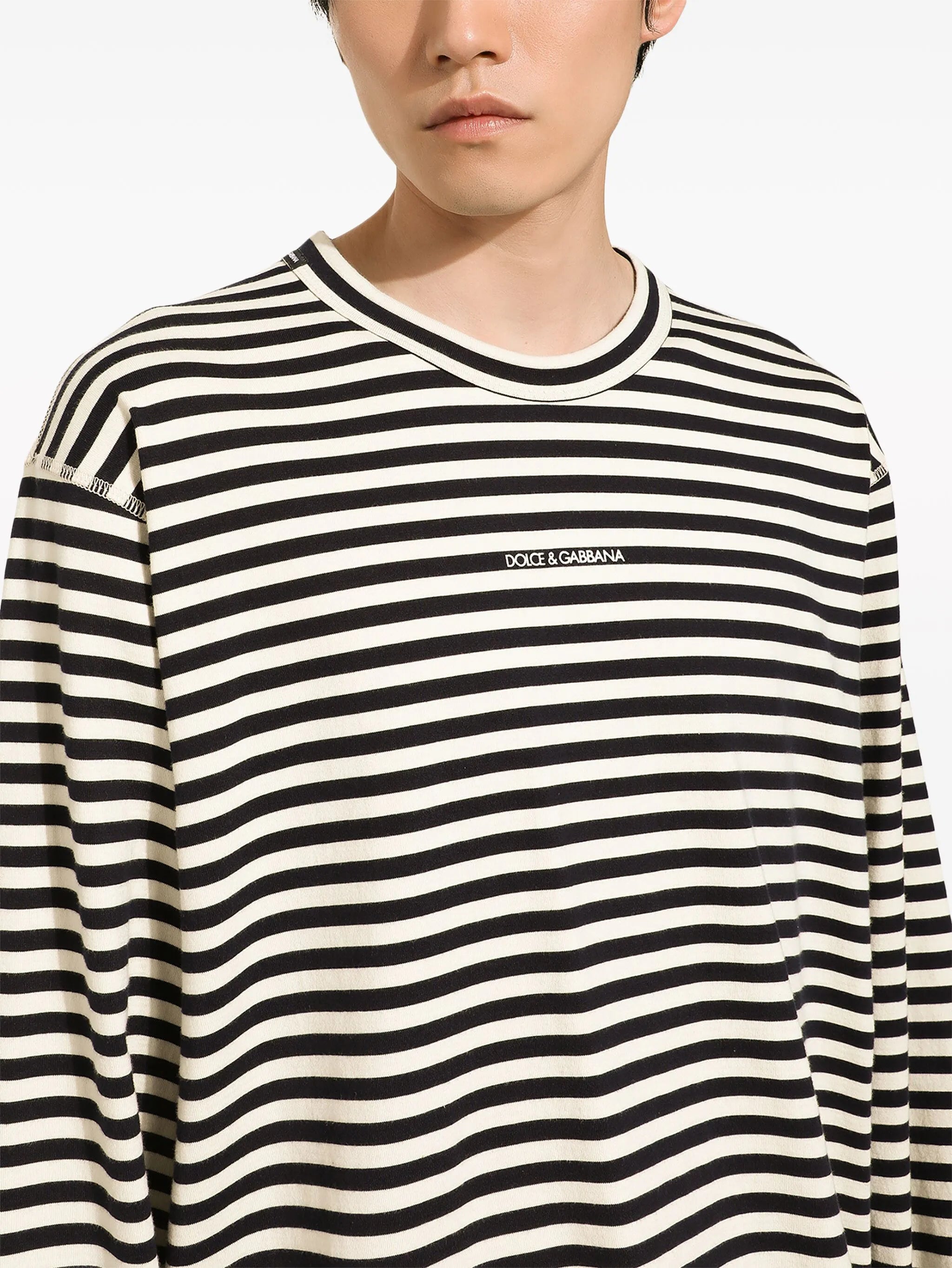 striped cotton T-shirt