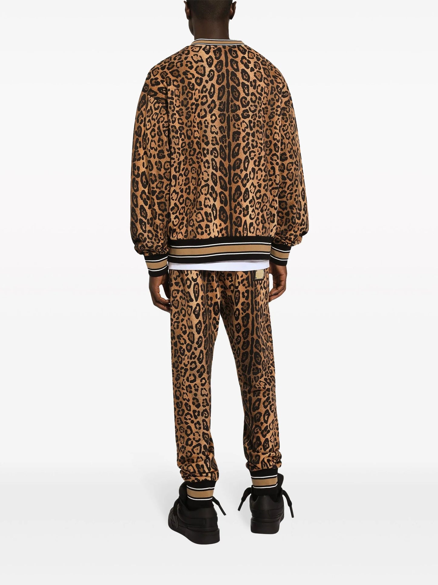 leopard-print cotton sweatshirt