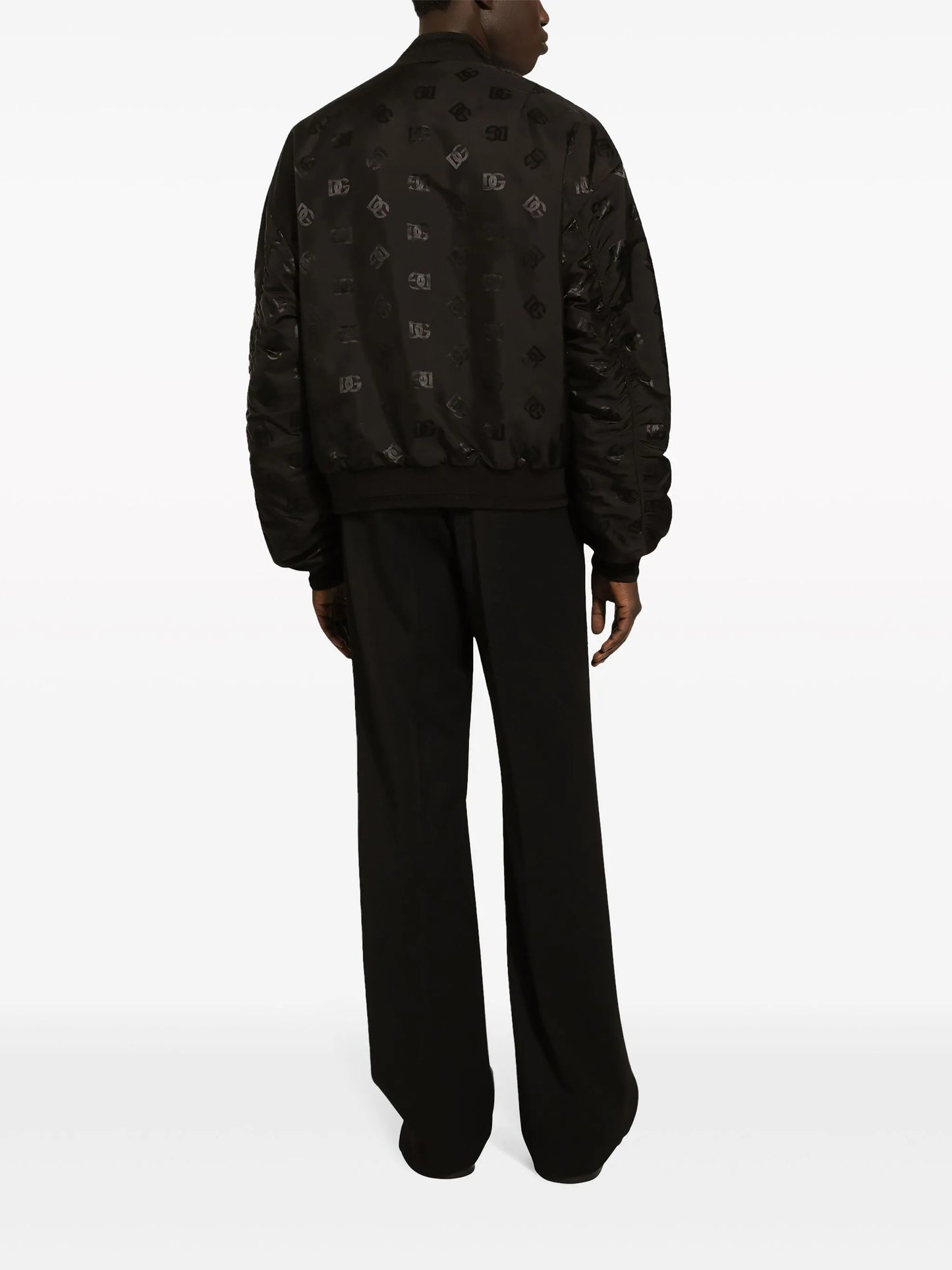 logo-tag satin bomber jacket
