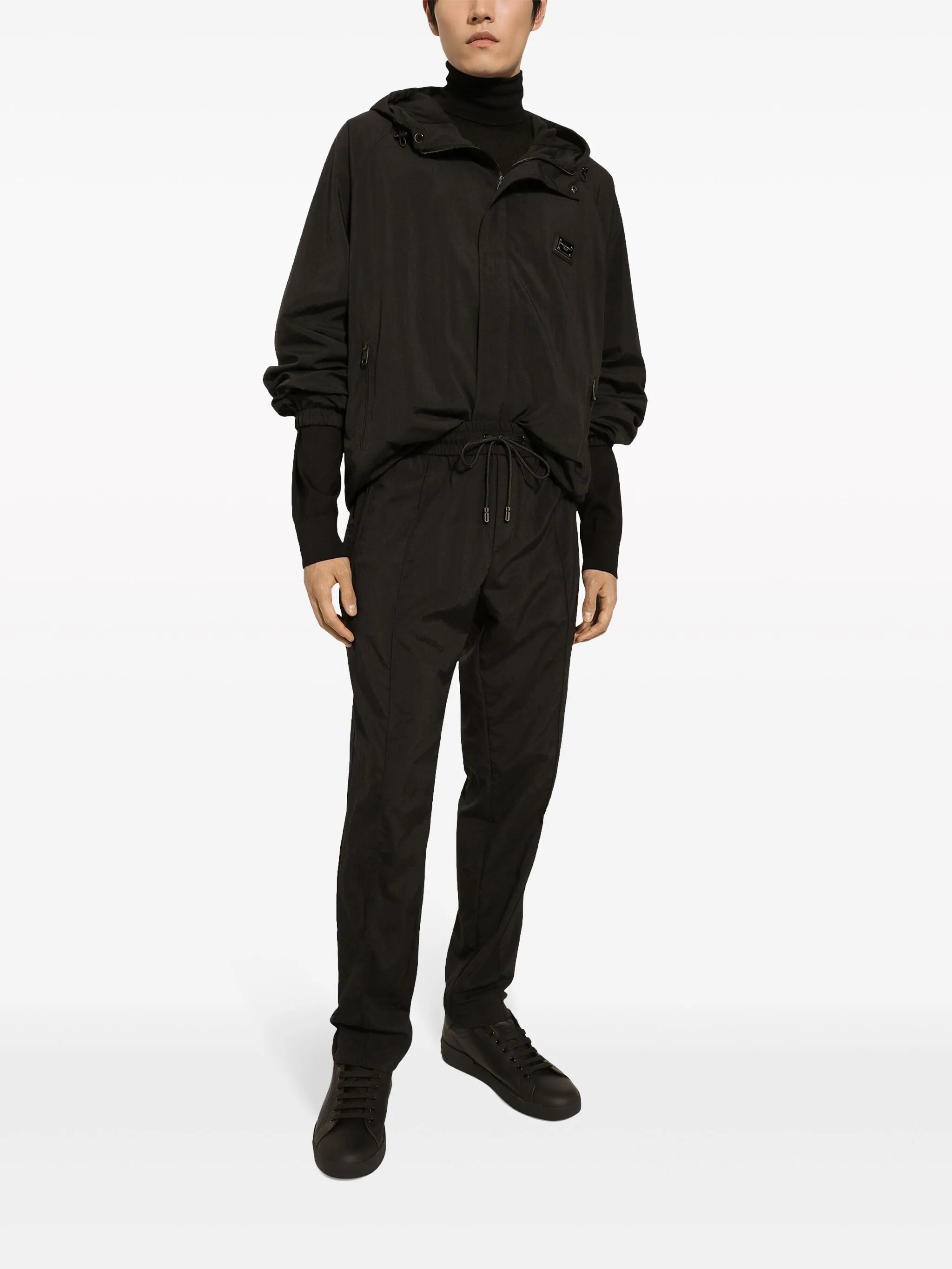 drawstring hooded jacket