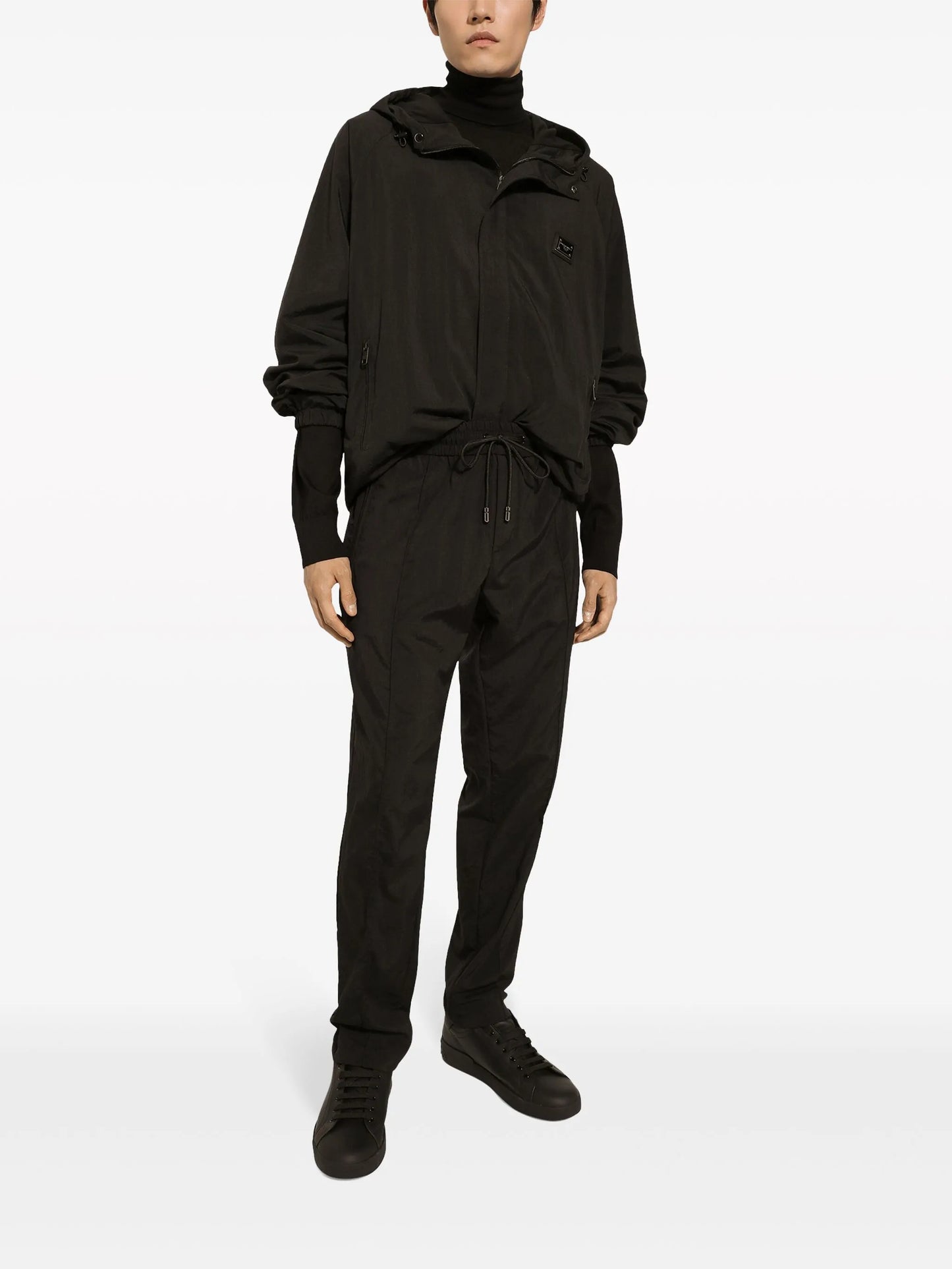 drawstring hooded jacket