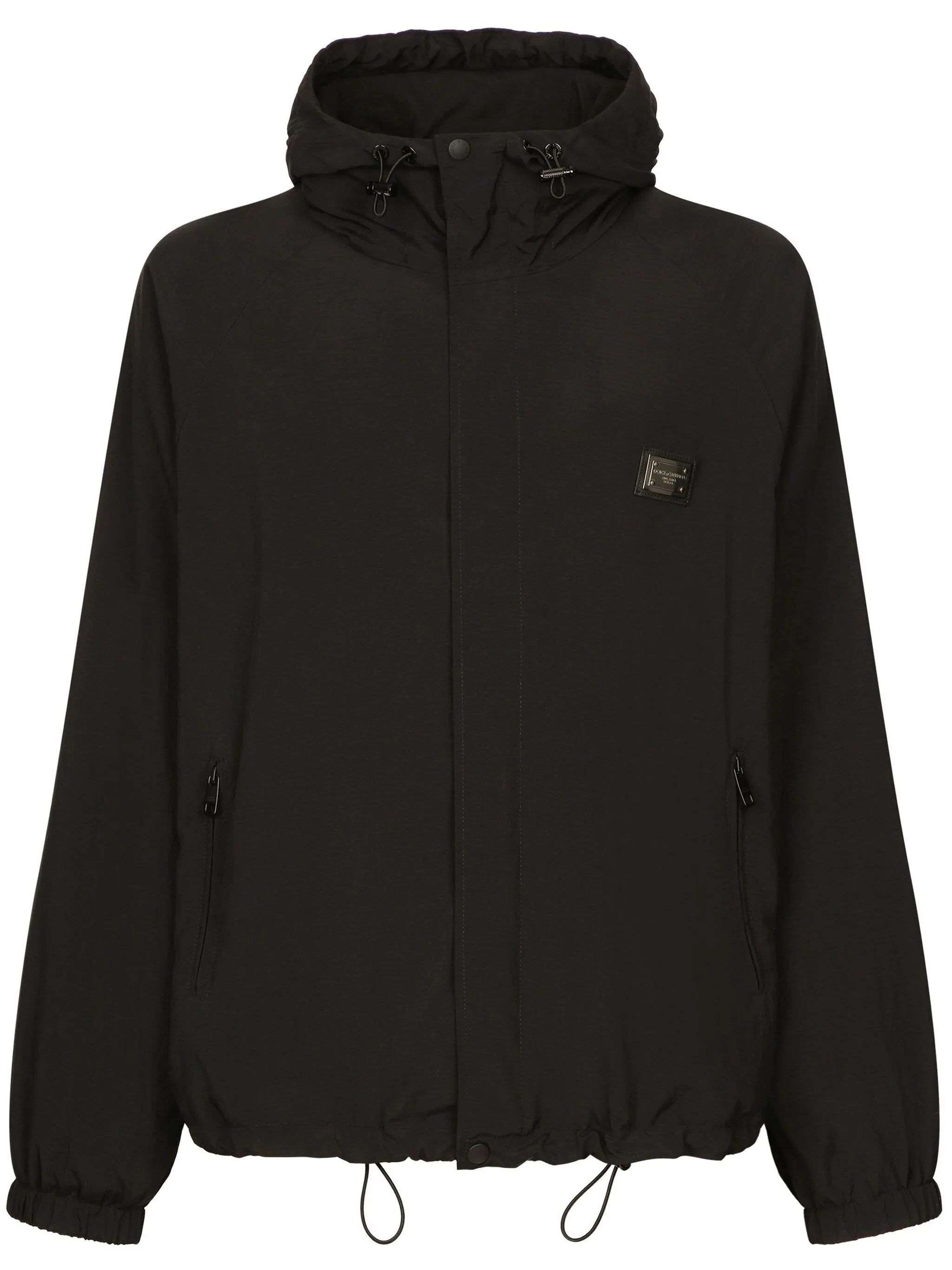 drawstring hooded jacket