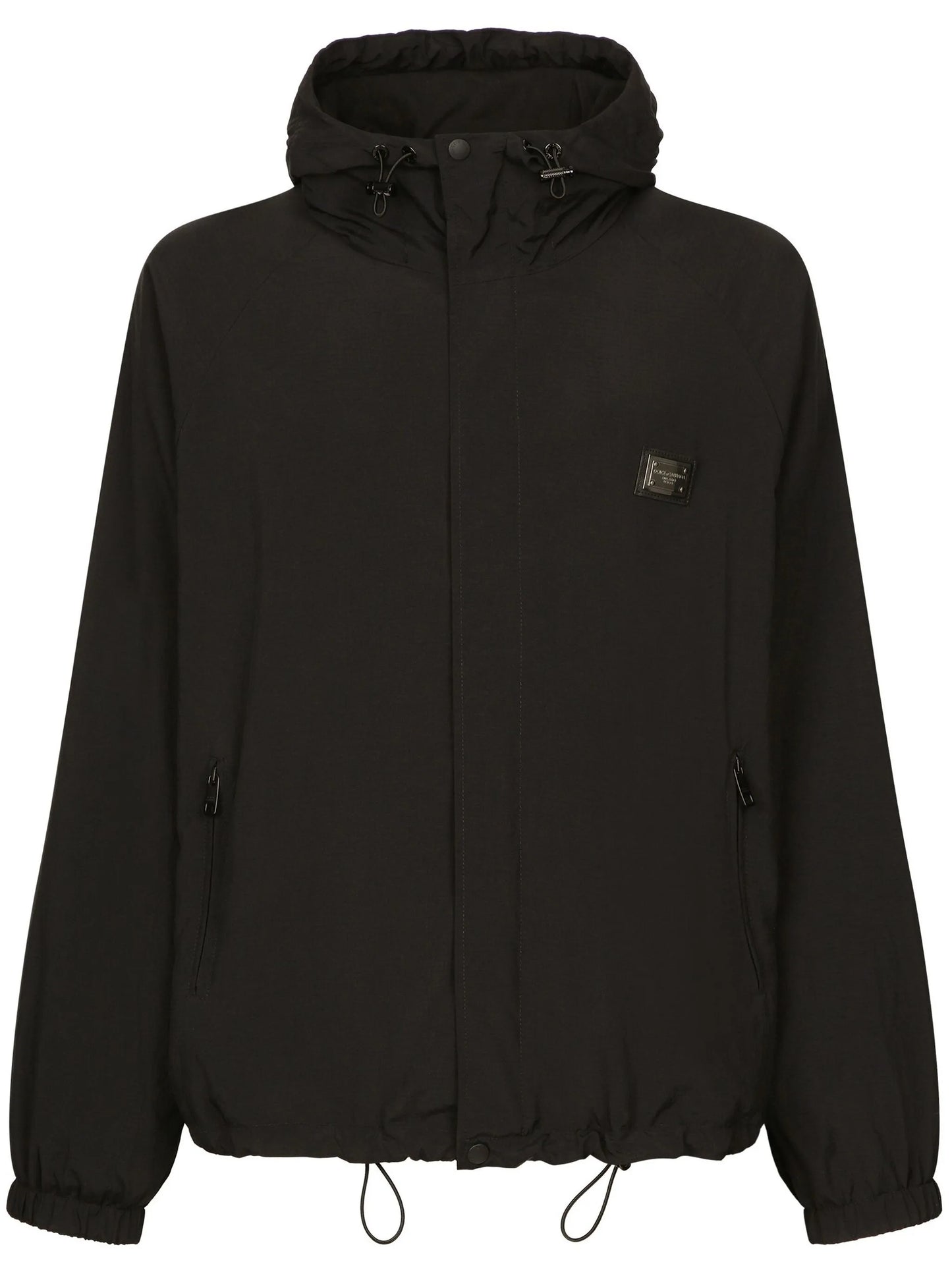 drawstring hooded jacket