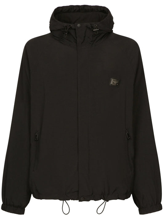 drawstring hooded jacket