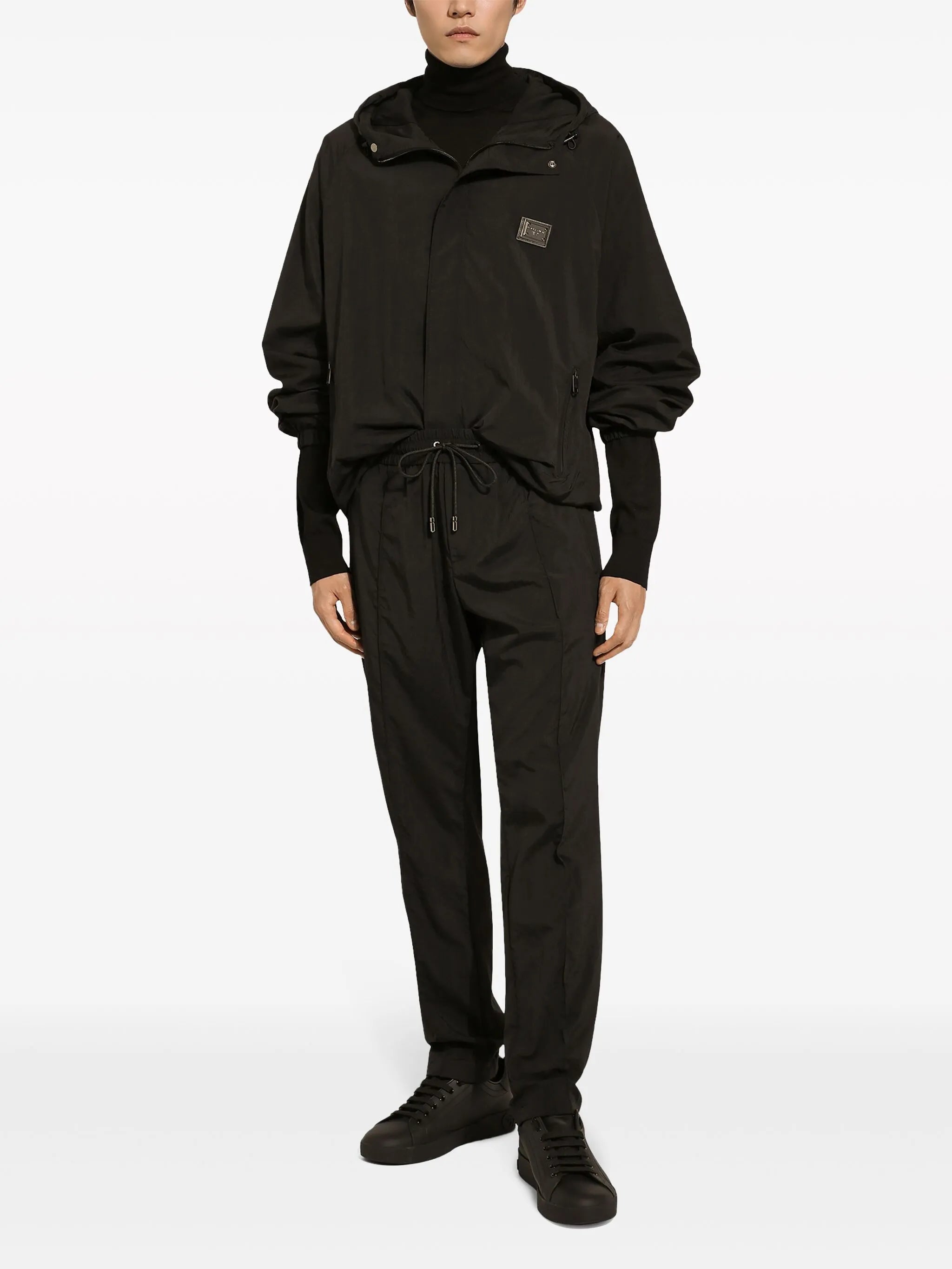 drawstring hooded jacket