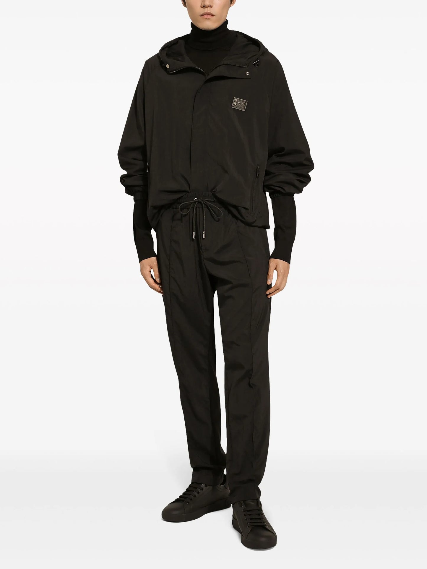 drawstring hooded jacket