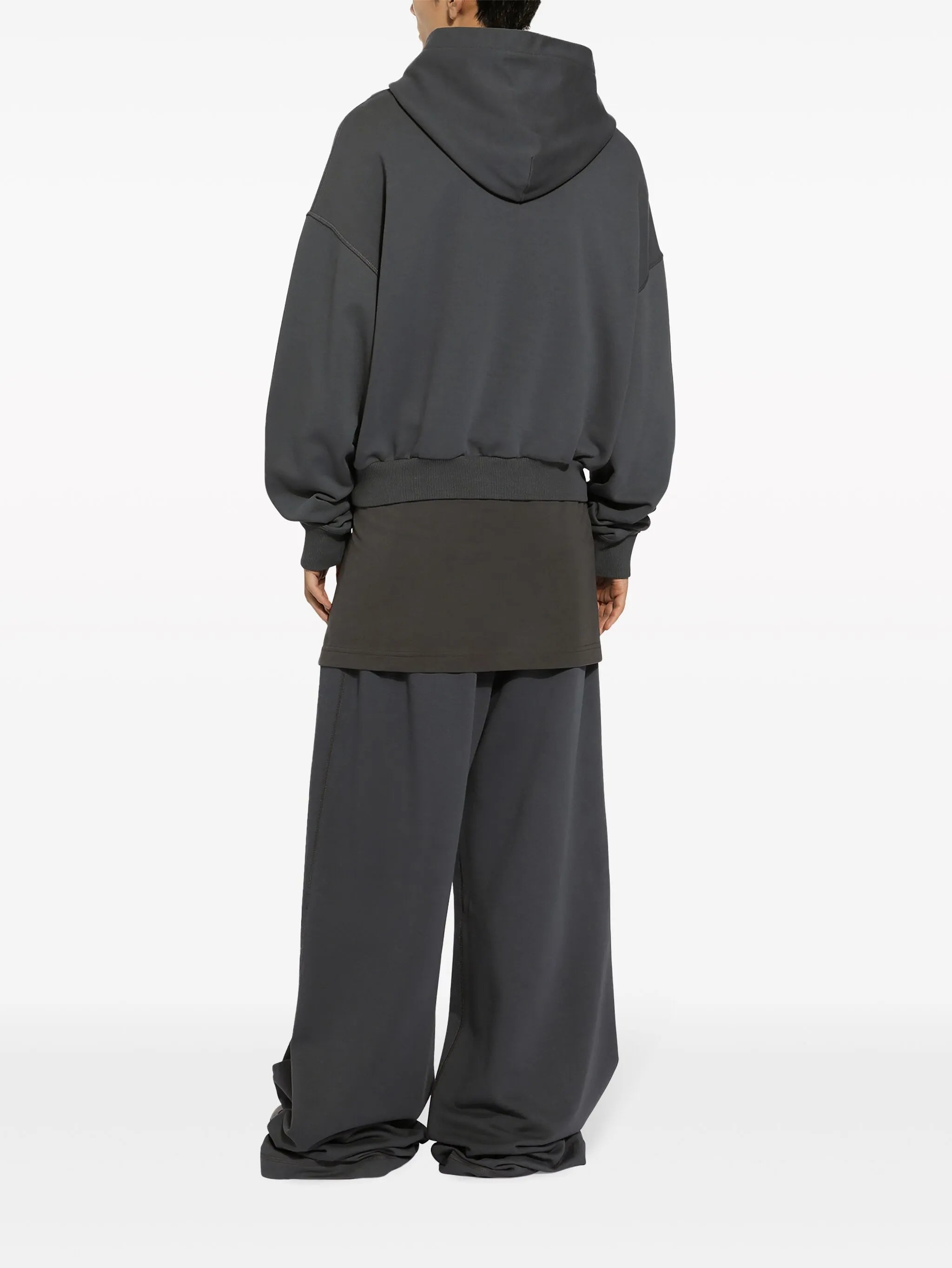 logo-print cotton hoodie