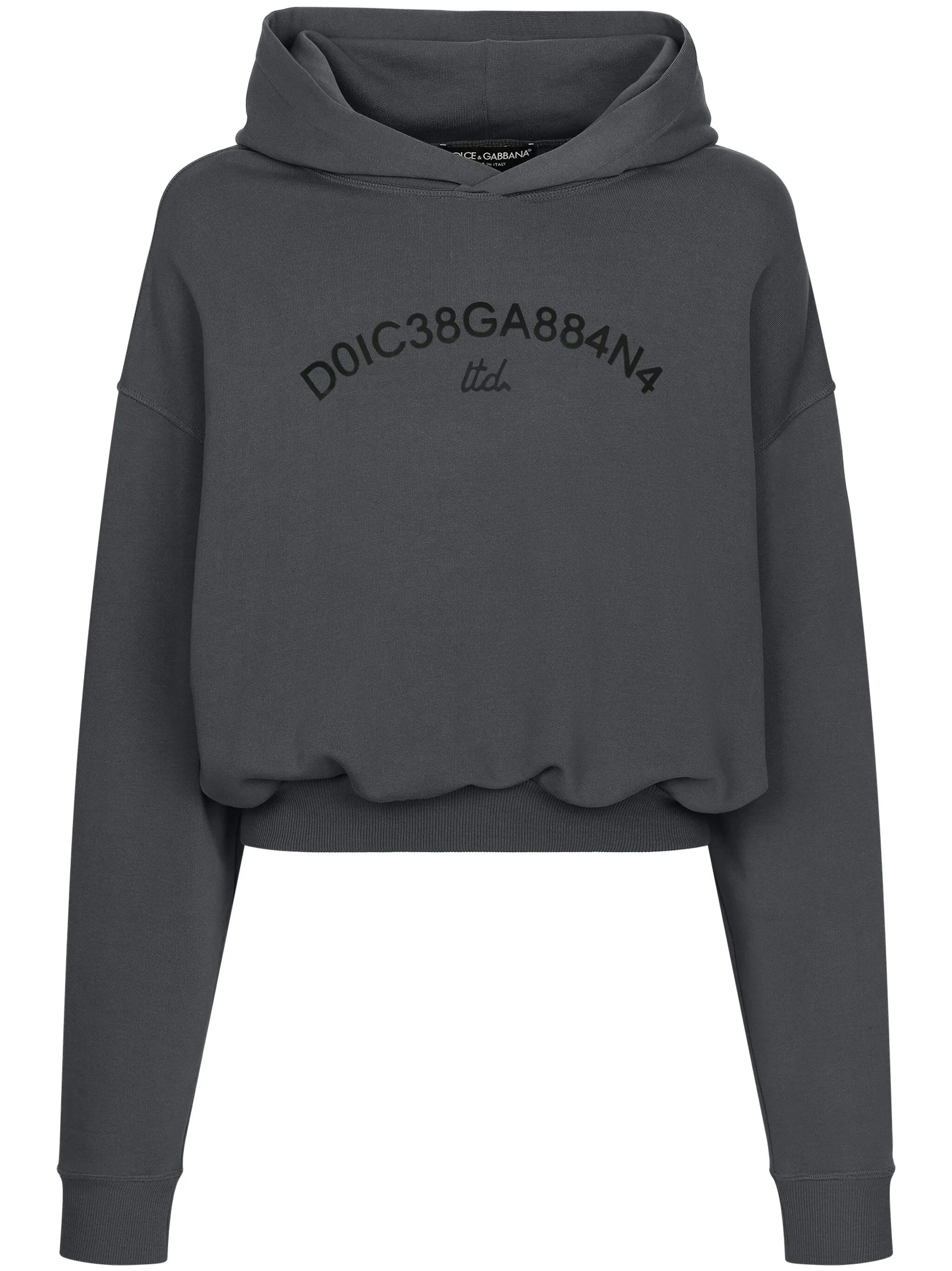 logo-print cotton hoodie