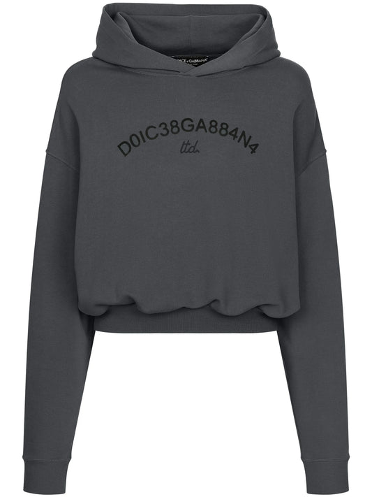 logo-print cotton hoodie