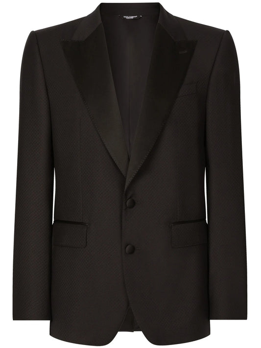 contrasting lapels two-piece suit