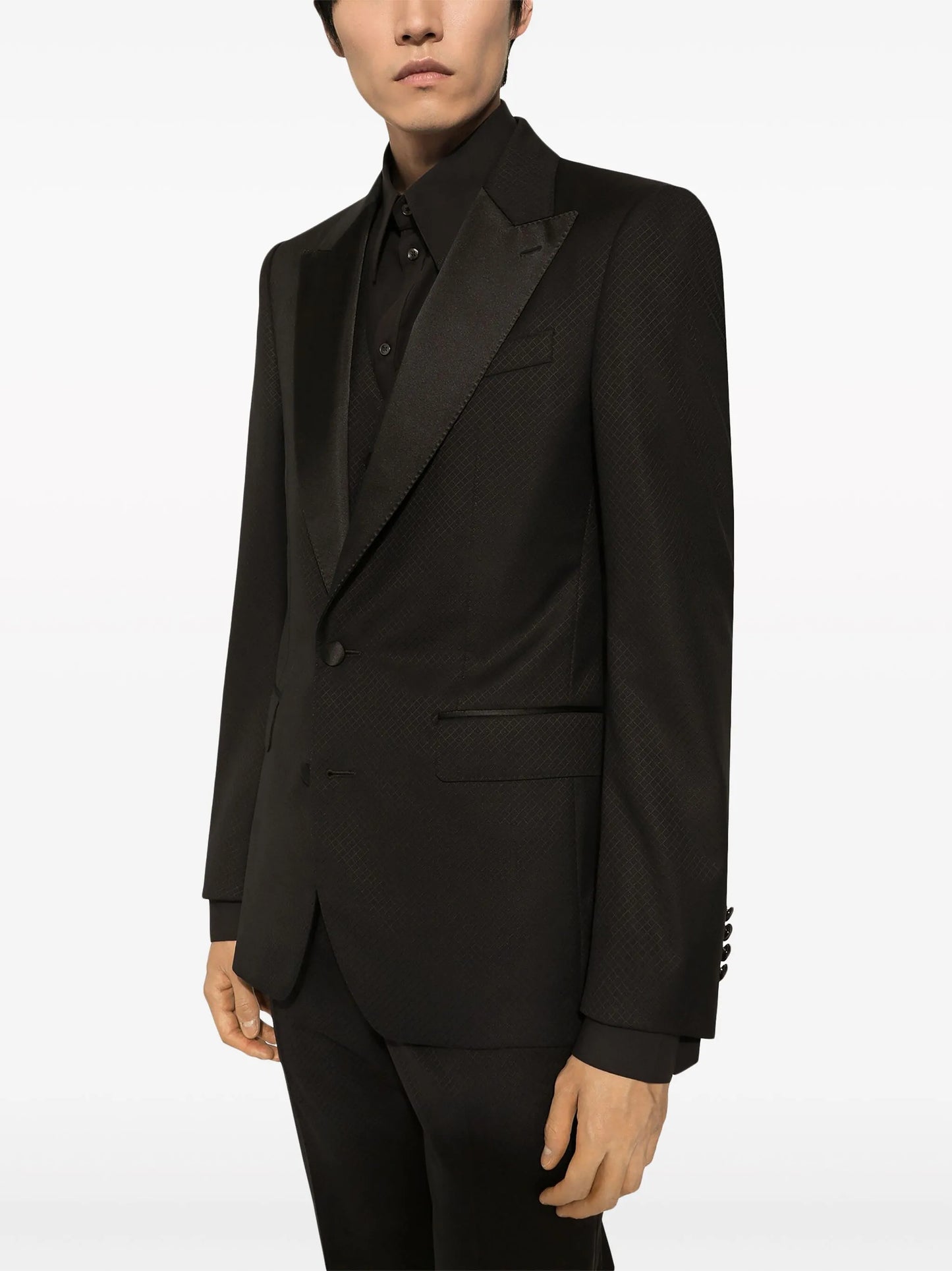 contrasting lapels two-piece suit