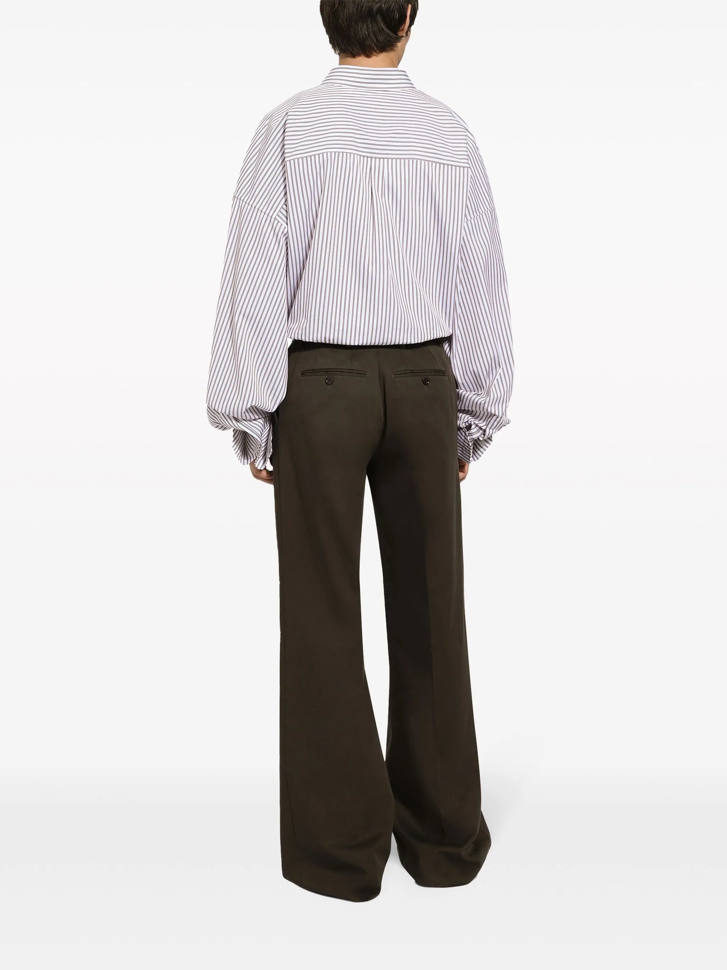 wide-leg cotton trousers