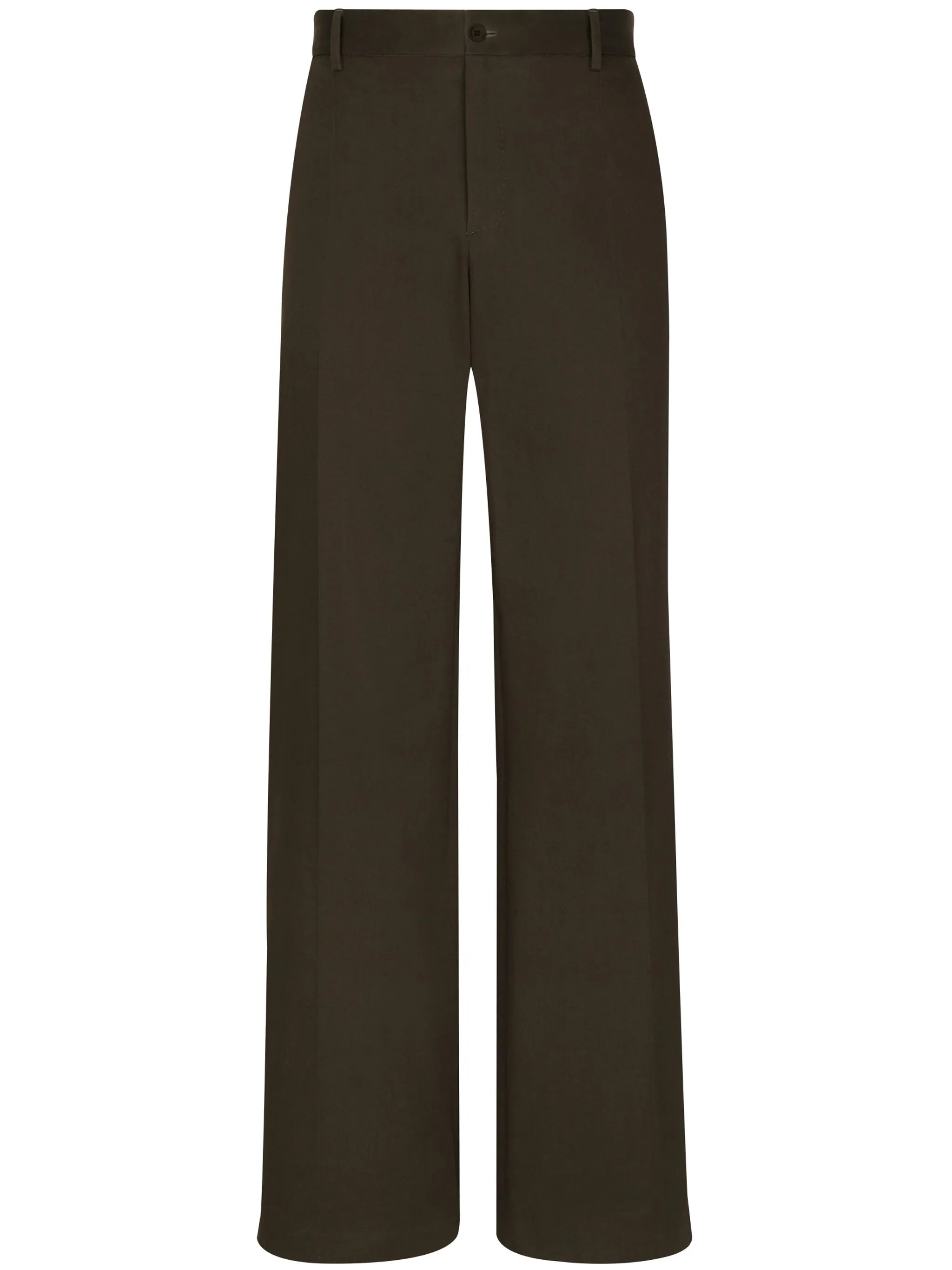 wide-leg cotton trousers