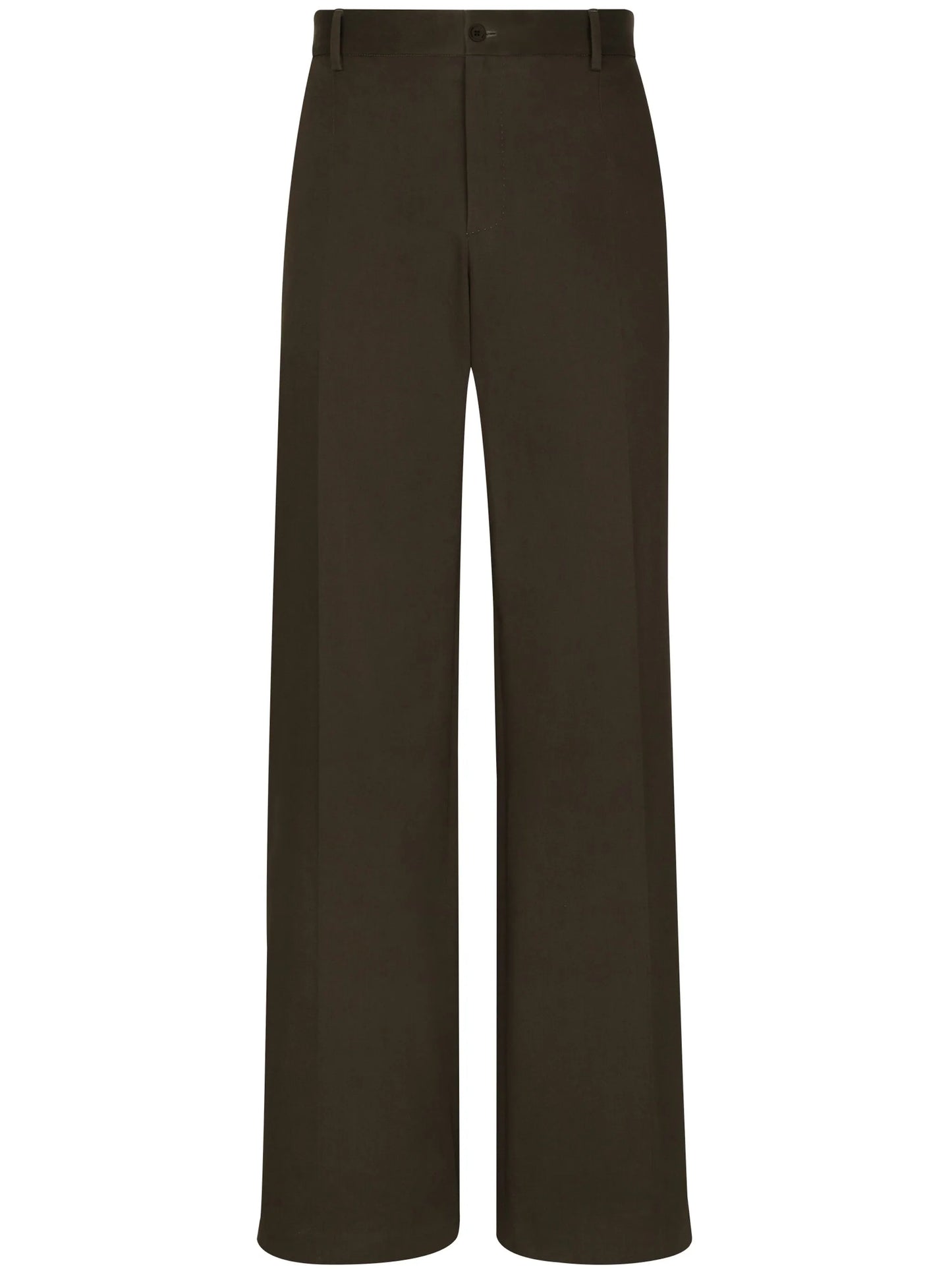 wide-leg cotton trousers