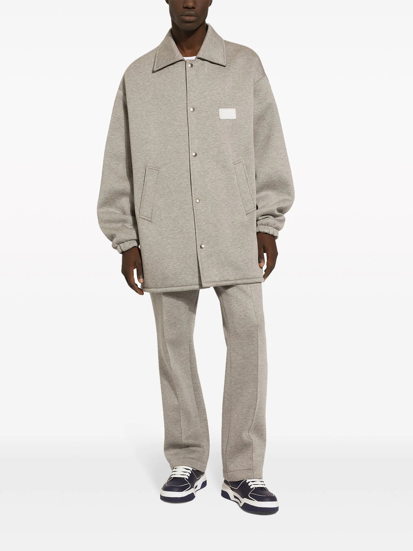 logo-plaque track pants