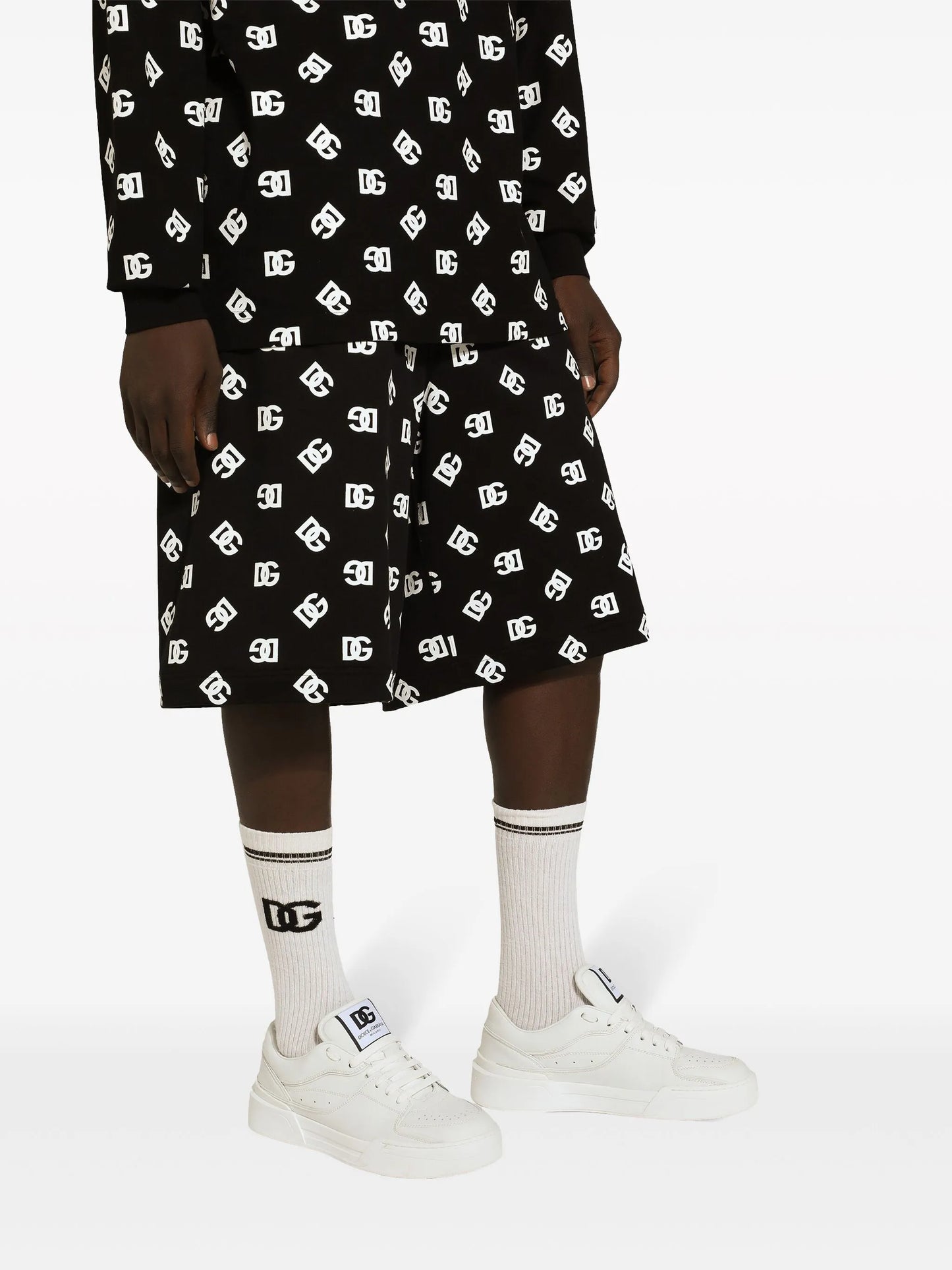 logo-print cotton track shorts