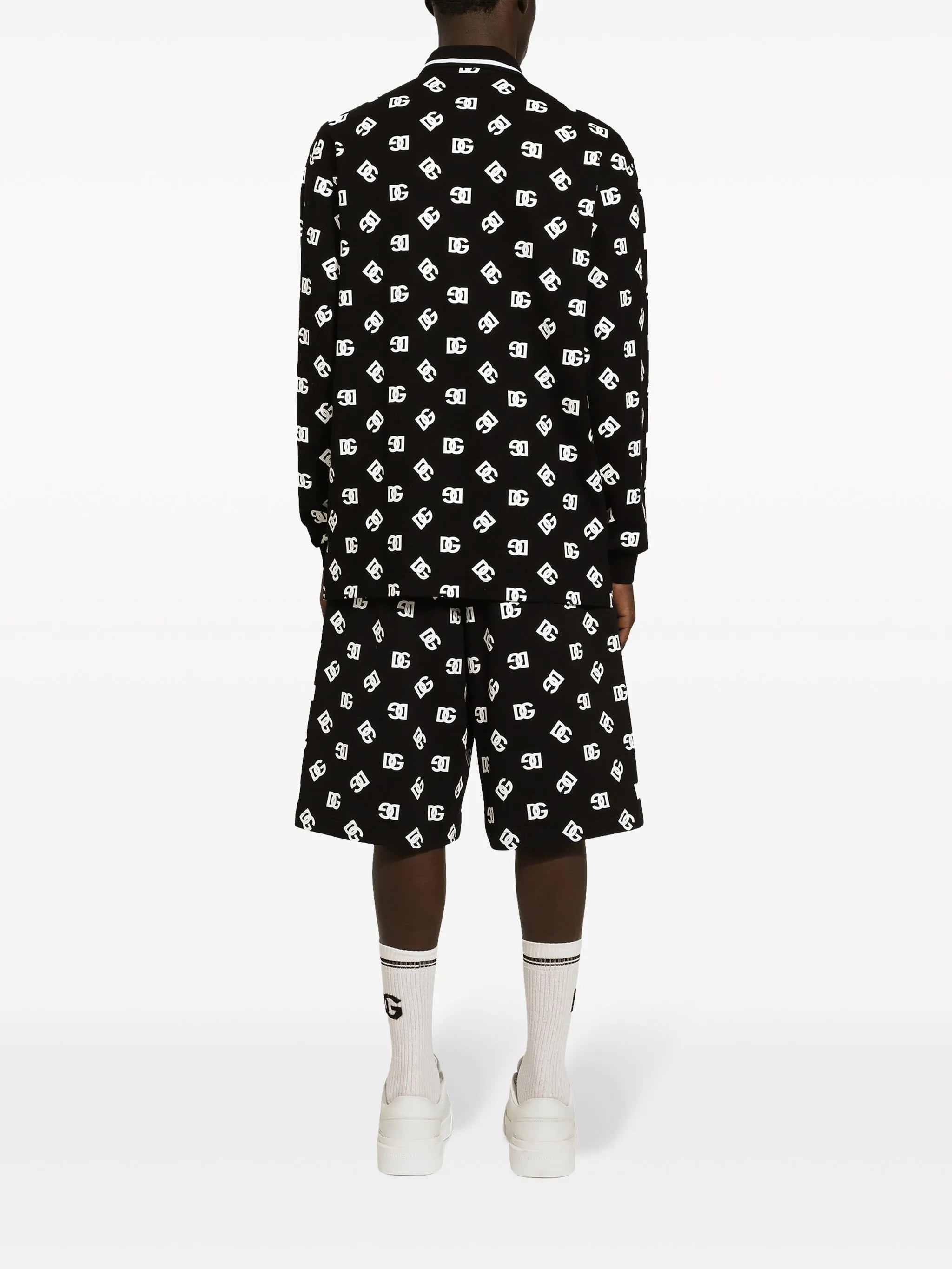 logo-print cotton track shorts