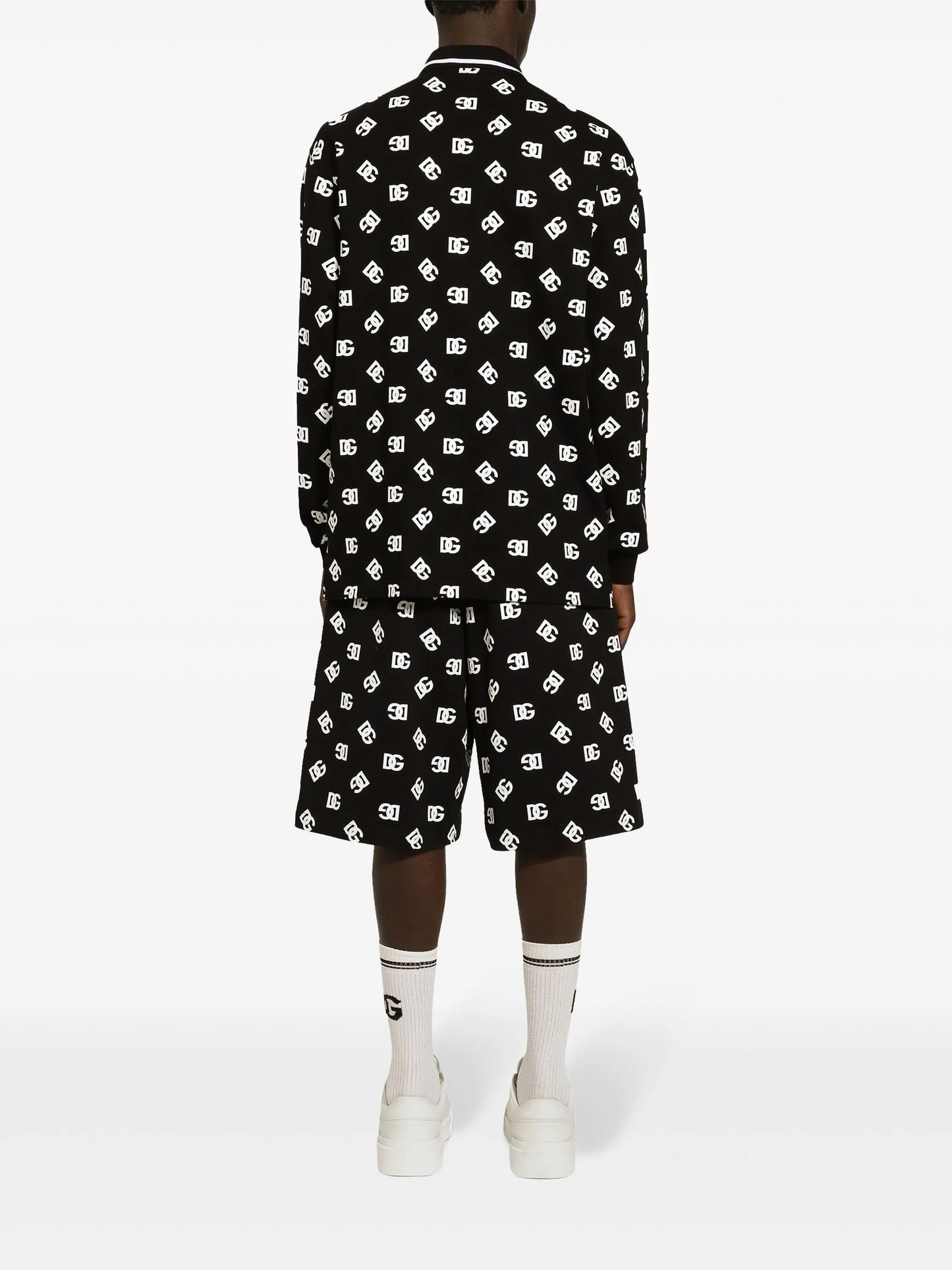 logo-print cotton track shorts