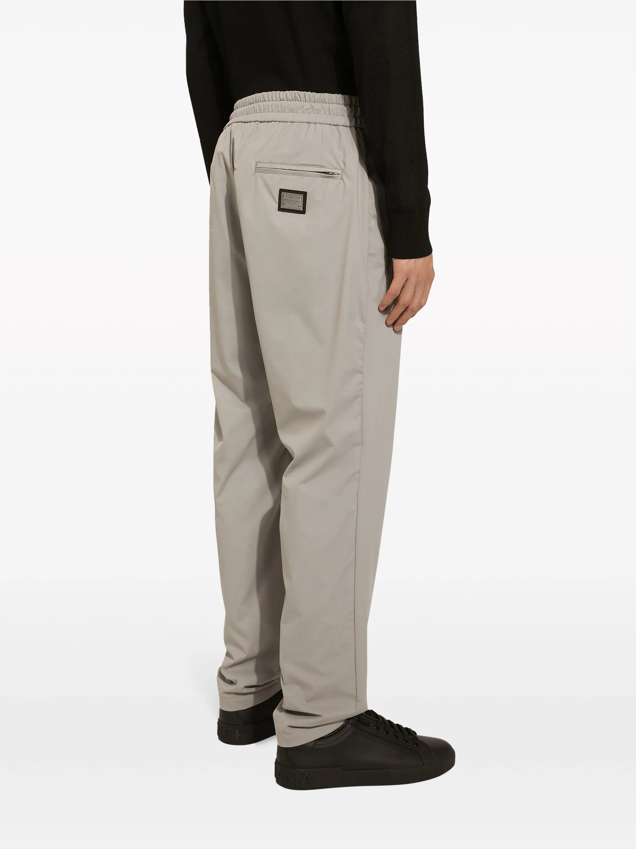 logo-patch drawstring track pants
