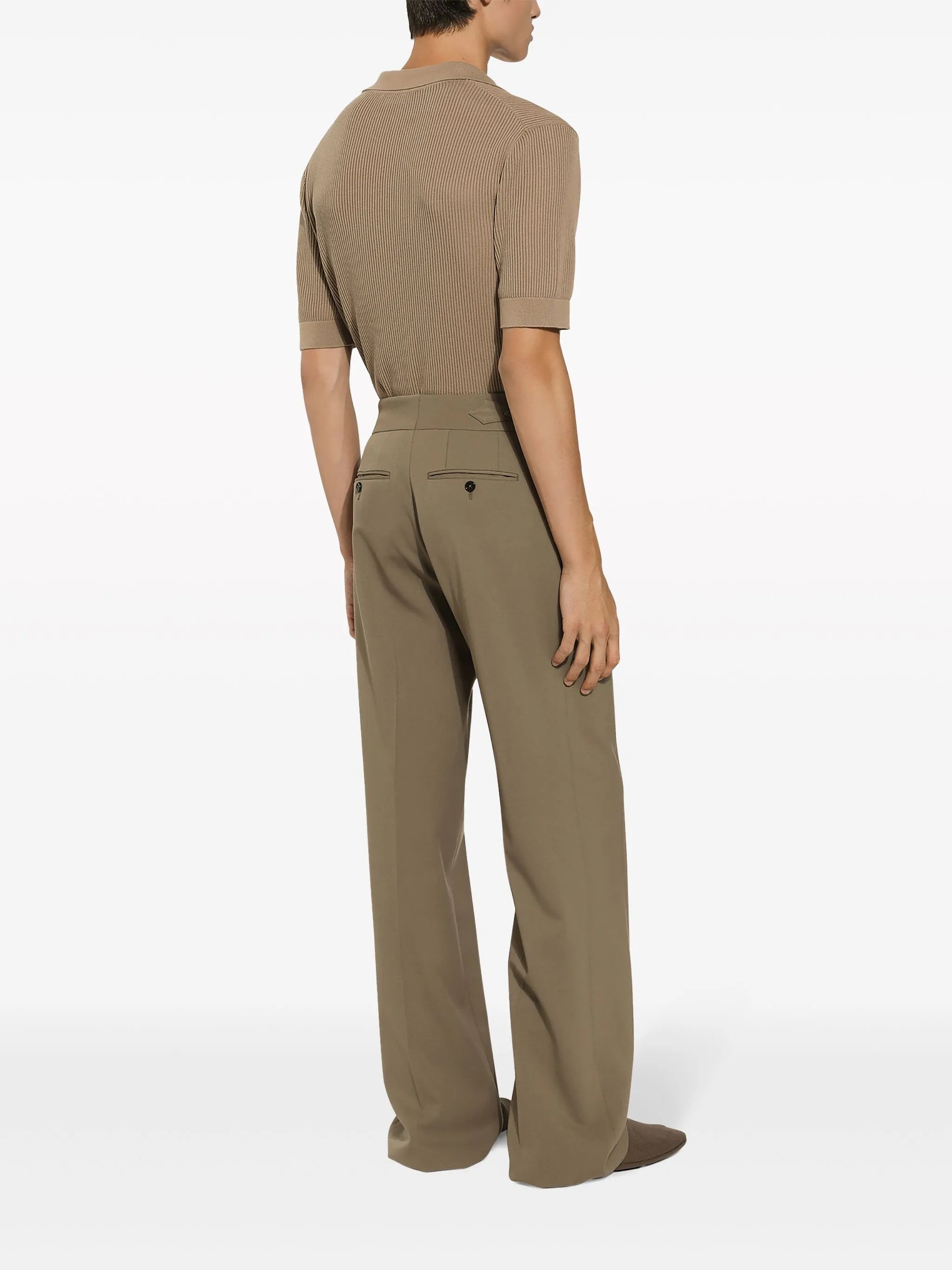 straight-leg virgin-wool trousers