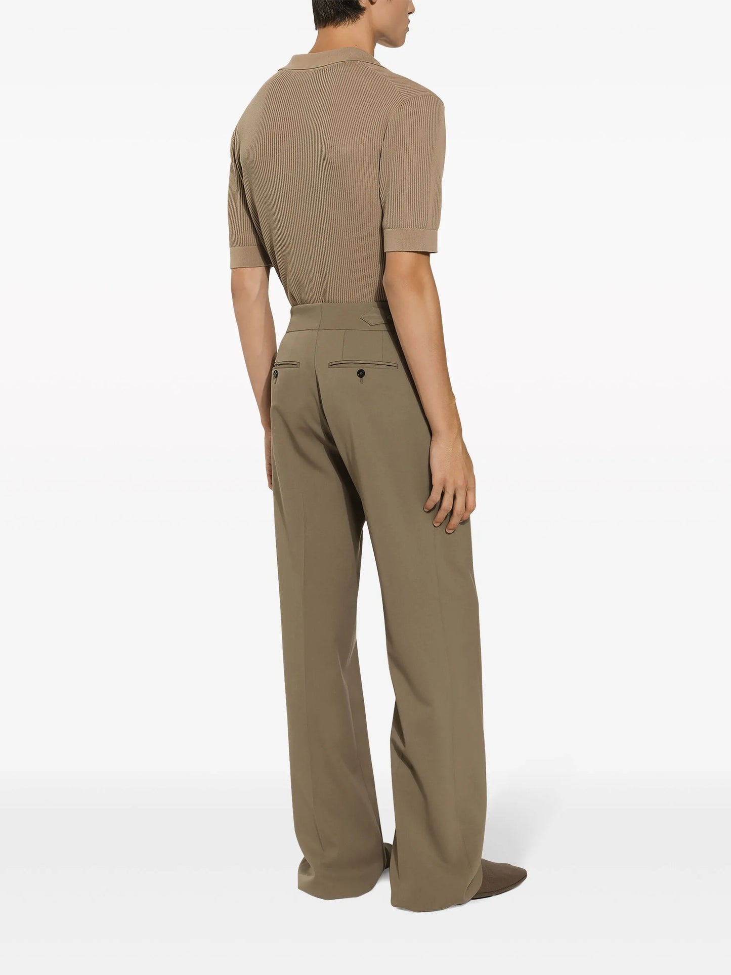 straight-leg virgin-wool trousers