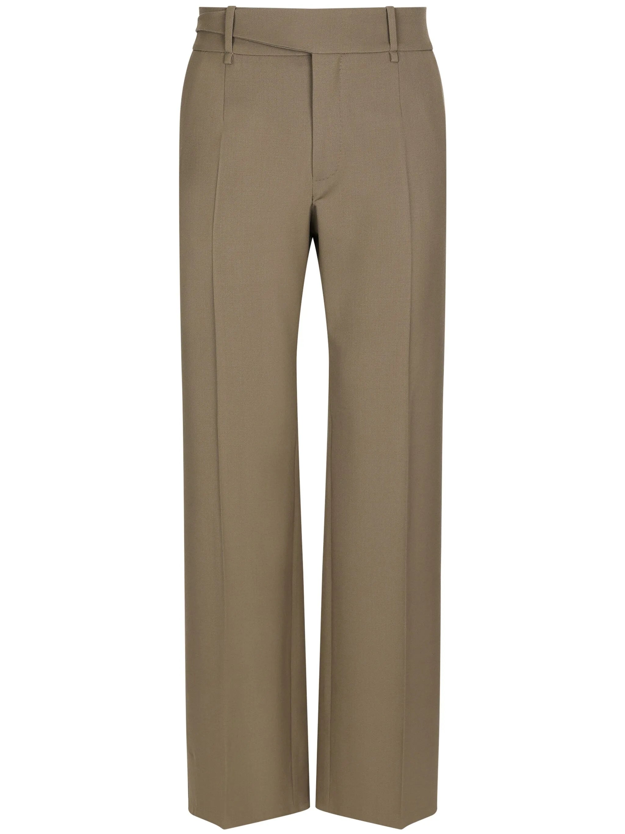straight-leg virgin-wool trousers